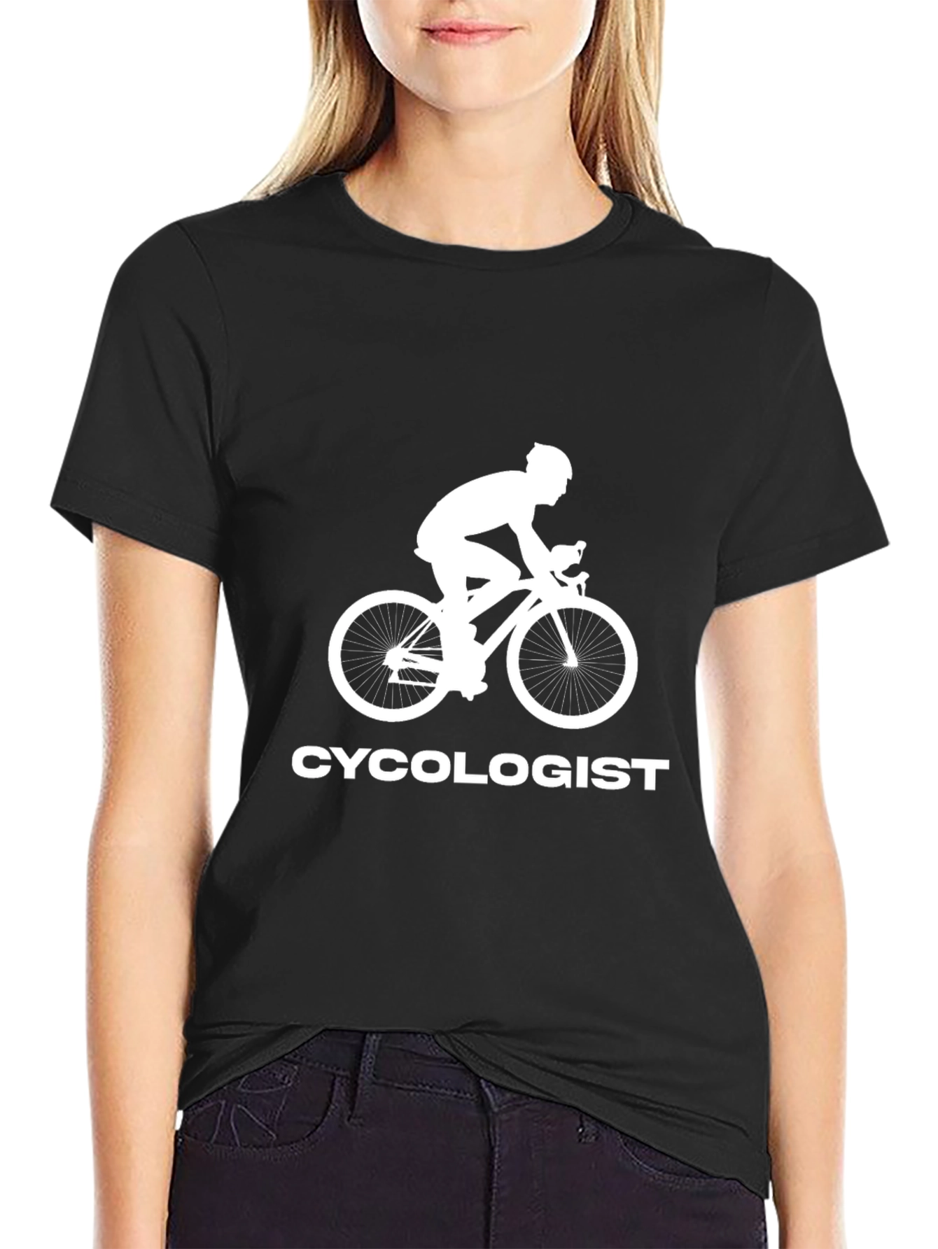 Cycologist Graphic Tee - Black Cotton Blend