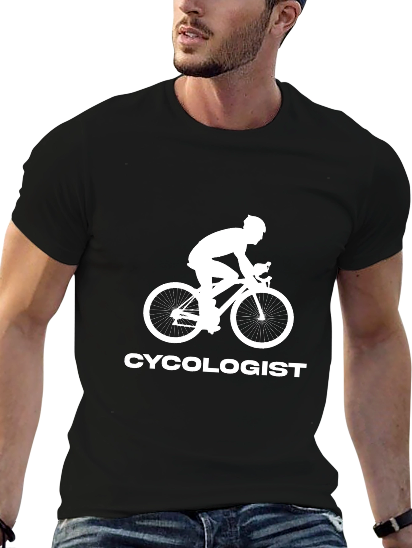 Cycologist Graphic Tee - Black Cotton Blend