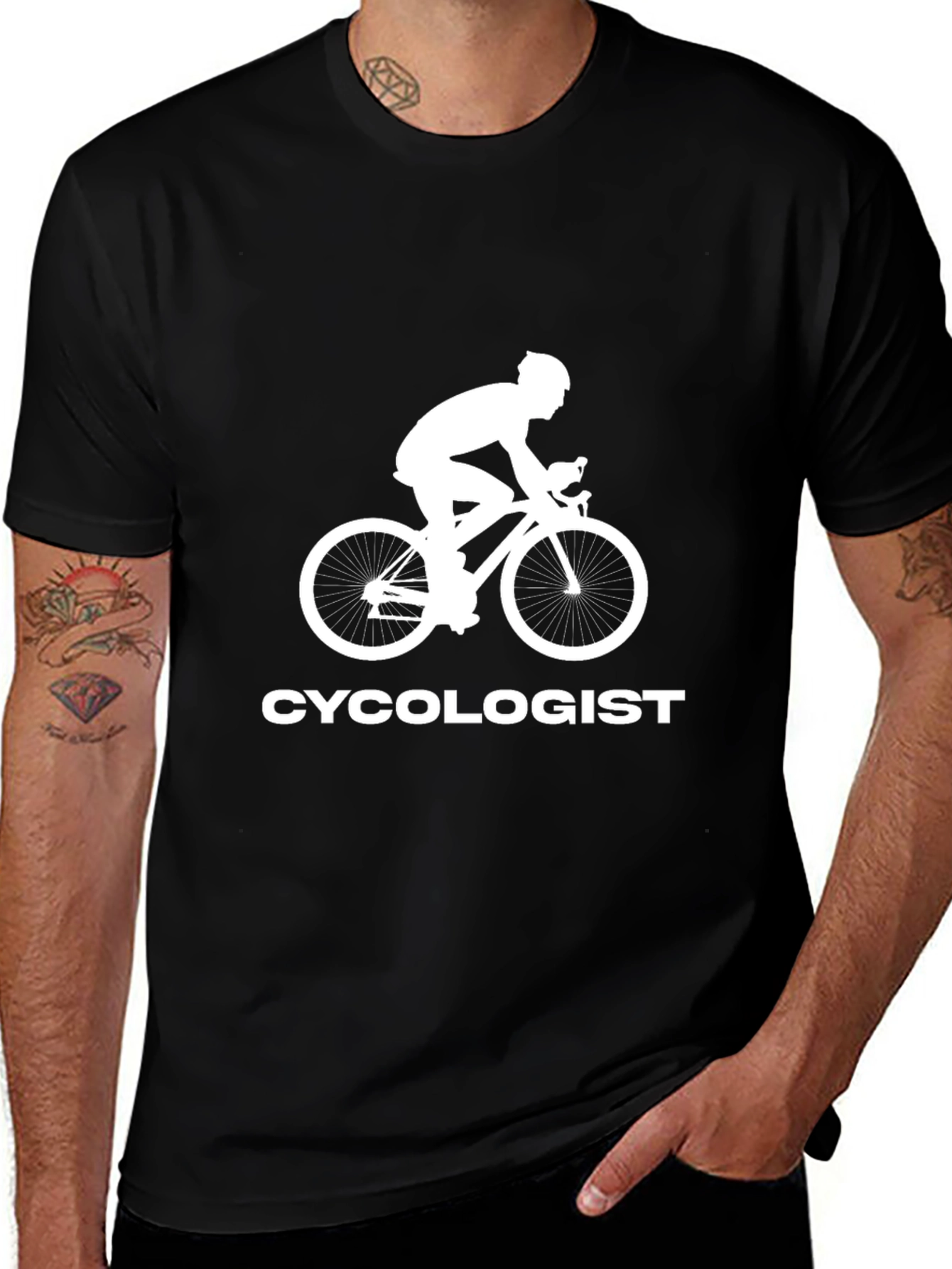 Cycologist Graphic Tee - Black Cotton Blend