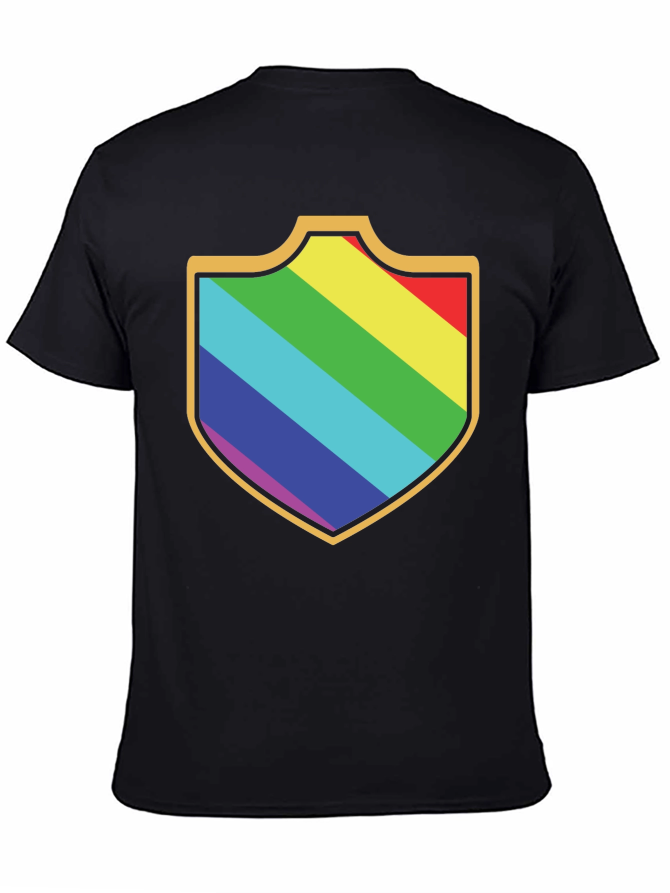 Rainbow Shield Graphic Tee - Black