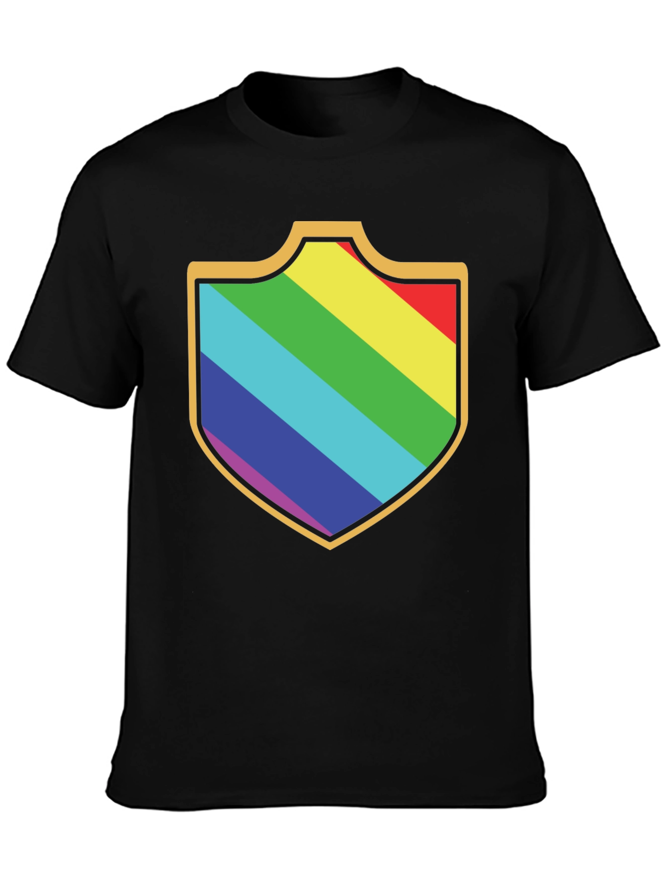 Rainbow Shield Graphic Tee - Black