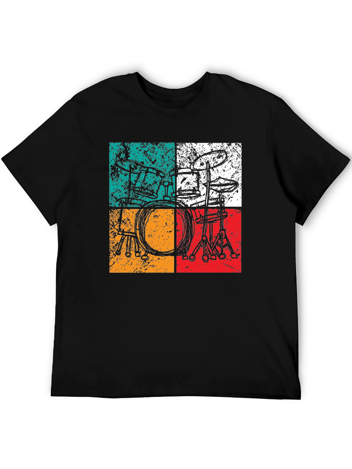Retro Drum Set Graphic Tee