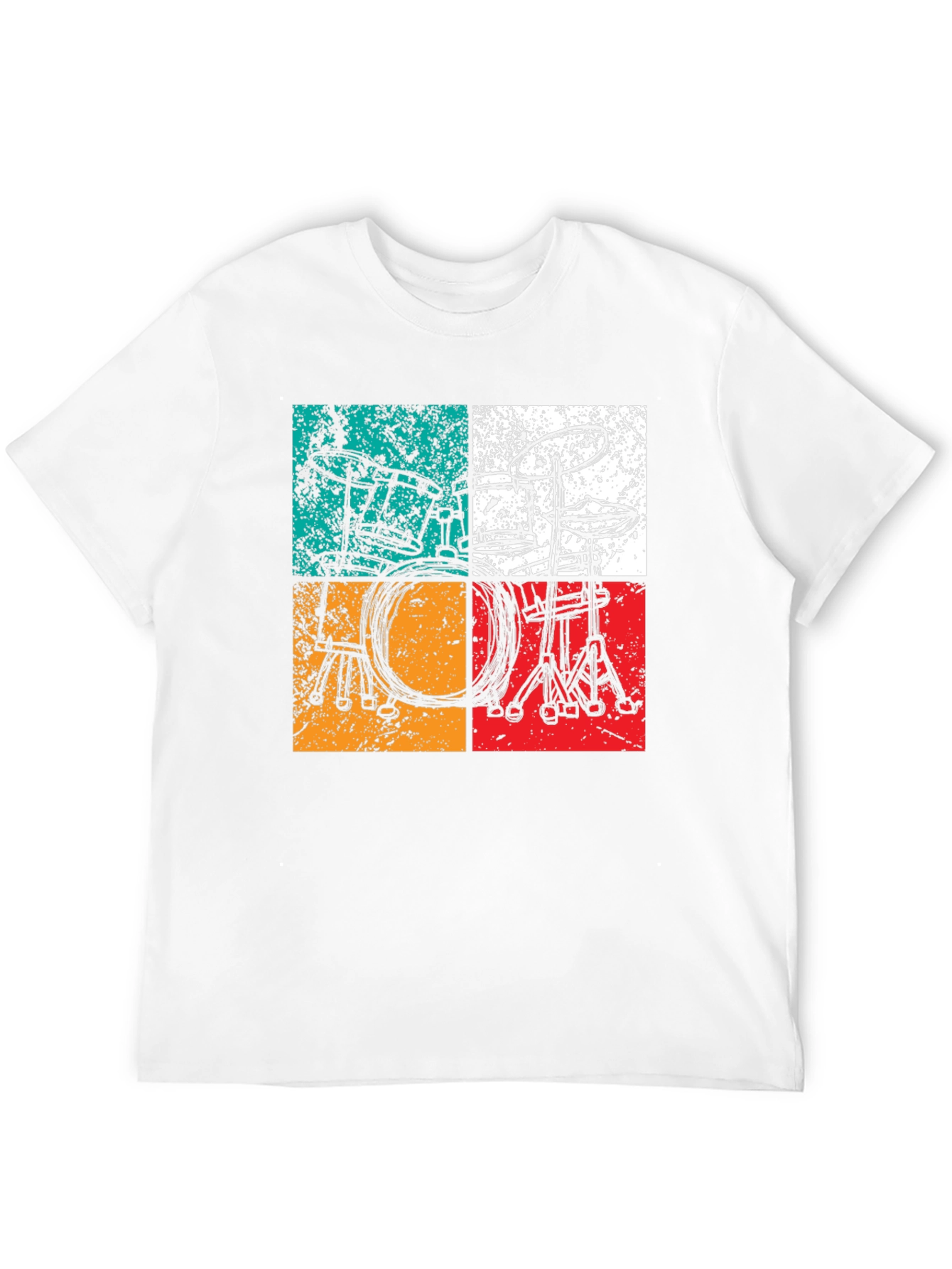 Retro Drum Set Graphic Tee