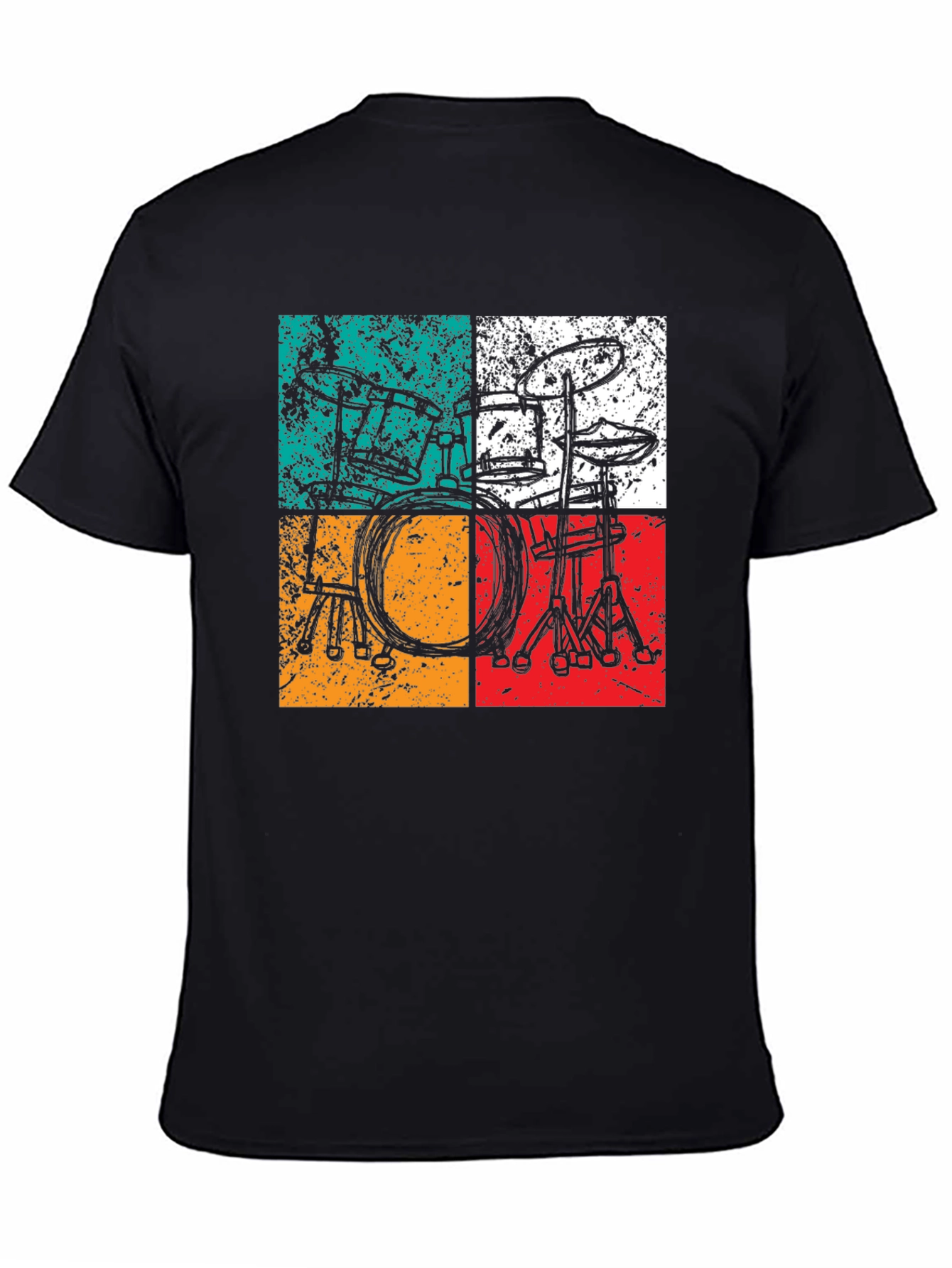 Retro Drum Set Graphic Tee