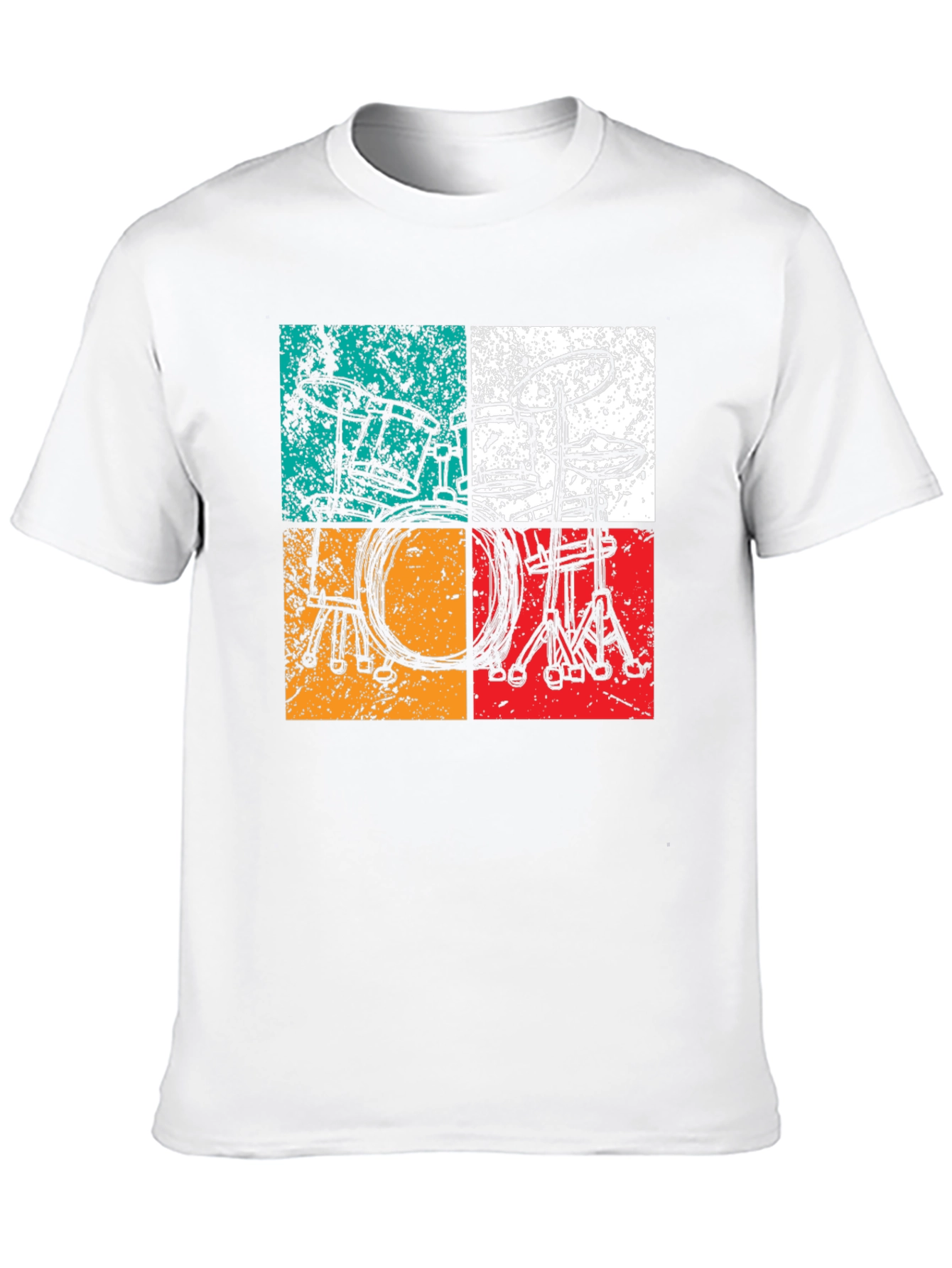 Retro Drum Set Graphic Tee