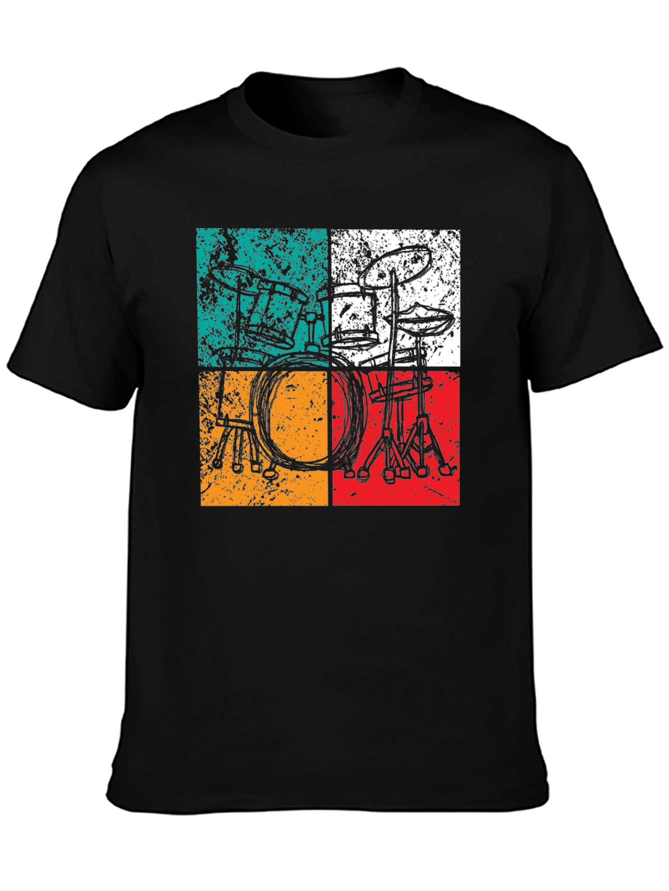 Retro Drum Set Graphic Tee