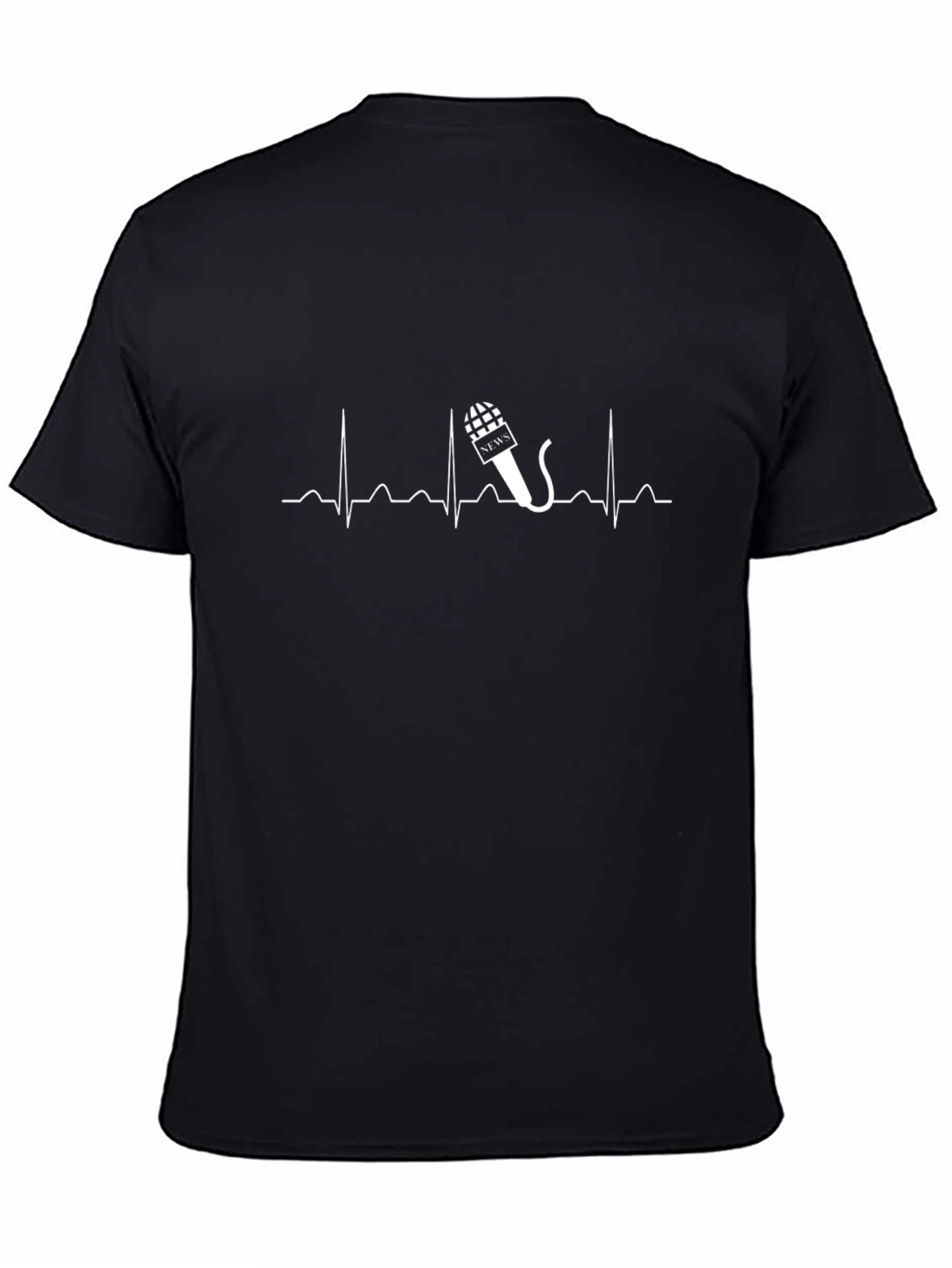 News Beat T-Shirt - Heartbeat Microphone Tee