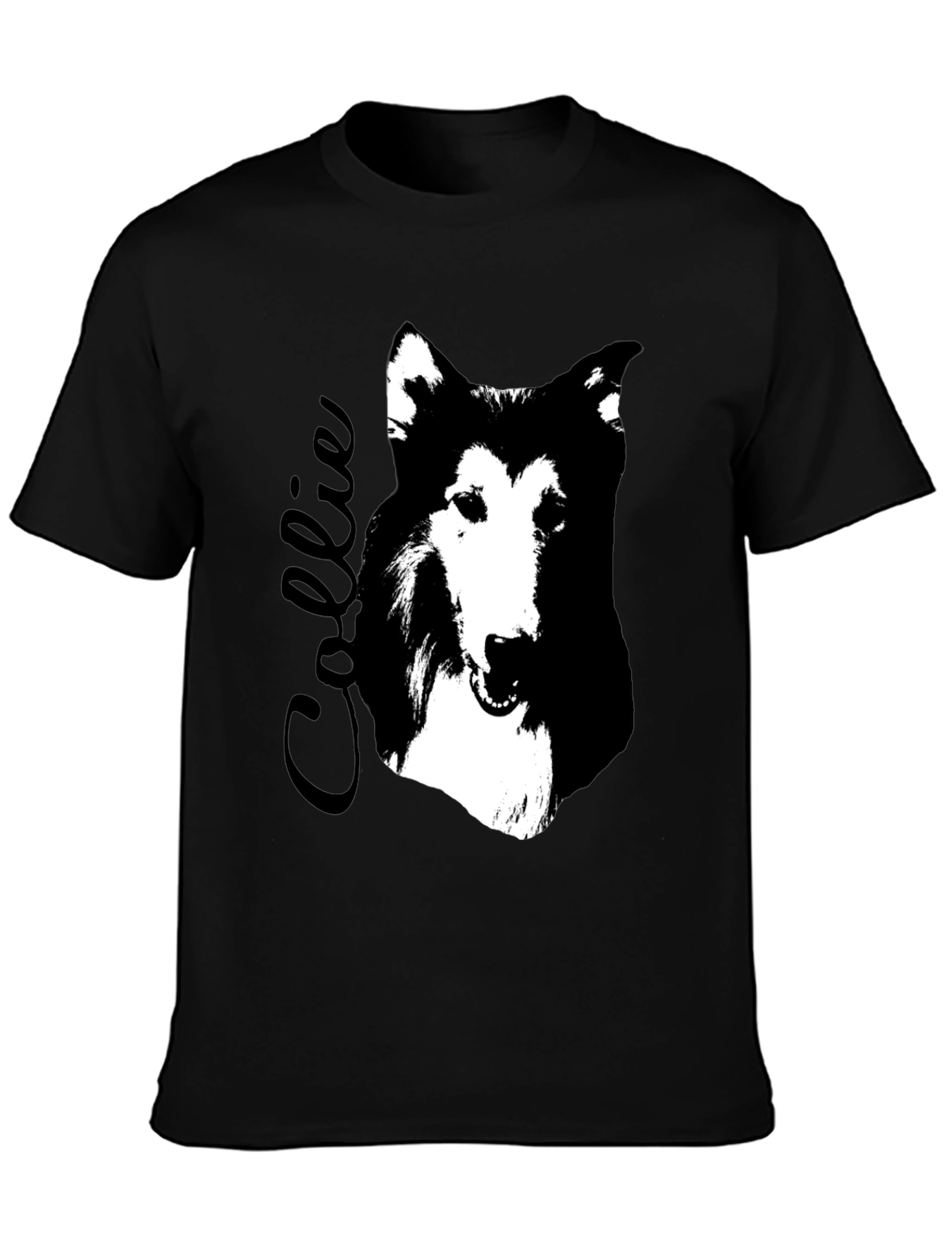 Collie Dog Graphic Print T-Shirt