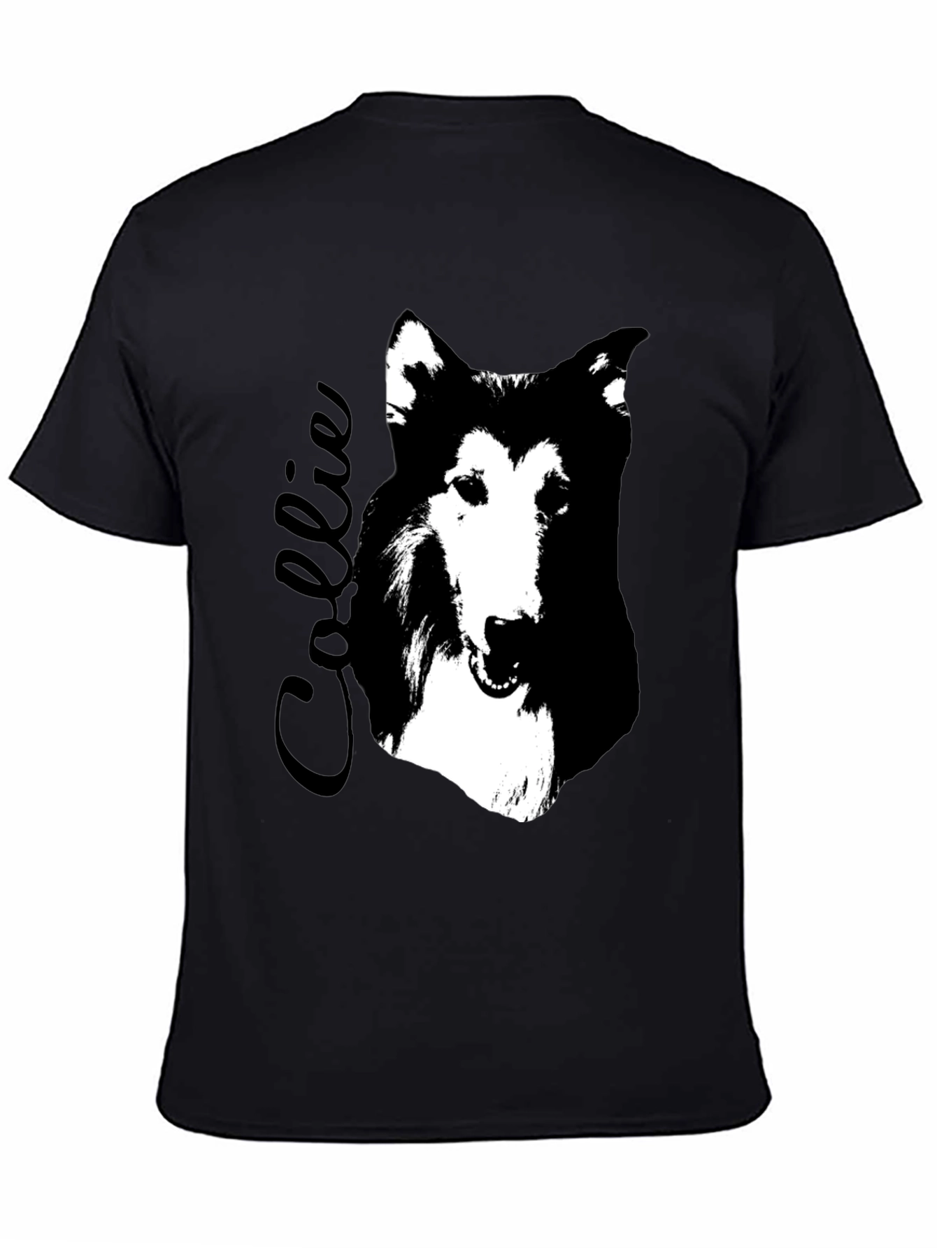 Collie Dog Graphic Print T-Shirt