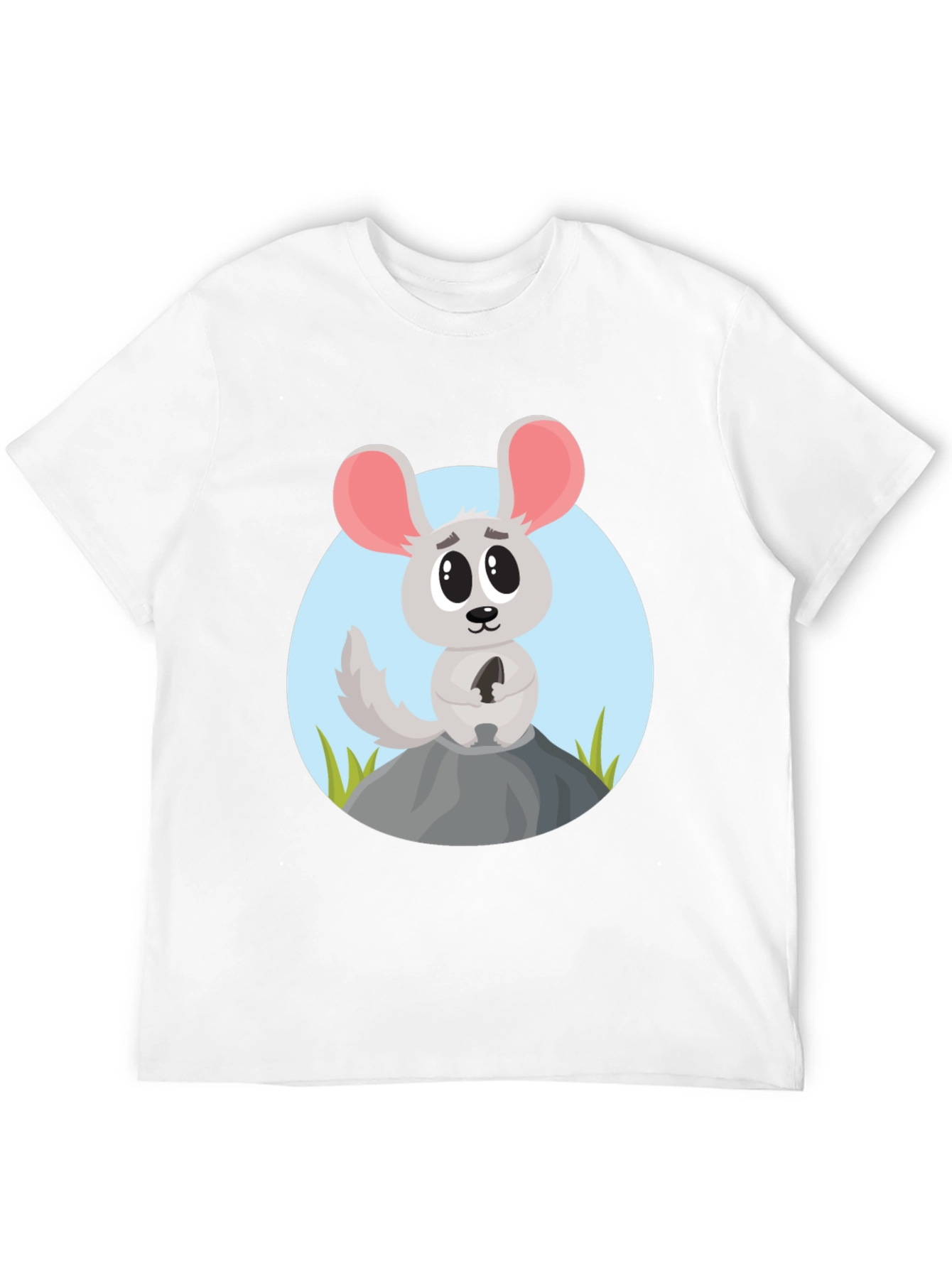 Cartoon Mouse Graphic Tee - Cute Animal Design Shirt