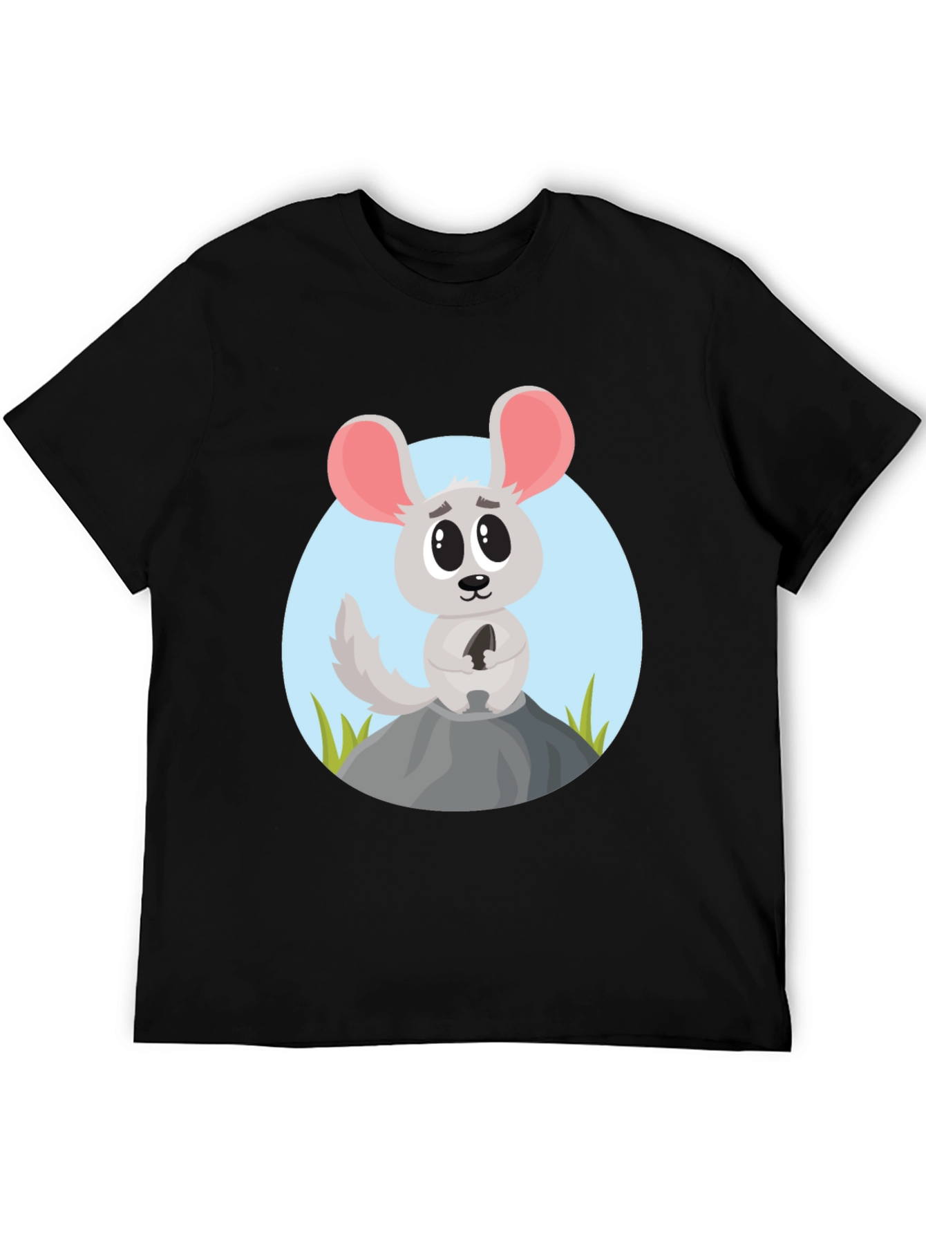 Cartoon Mouse Graphic Tee - Cute Animal Design Shirt