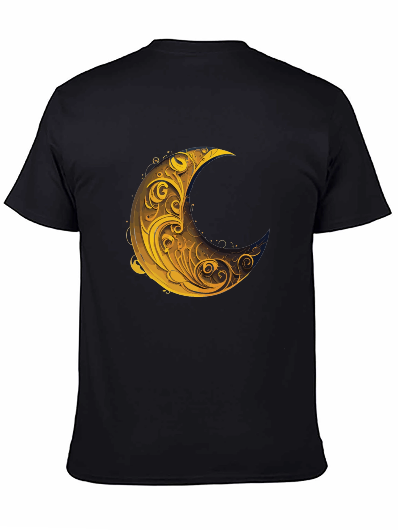 Crescent Moon Graphic Tee - Stylish Black T-Shirt
