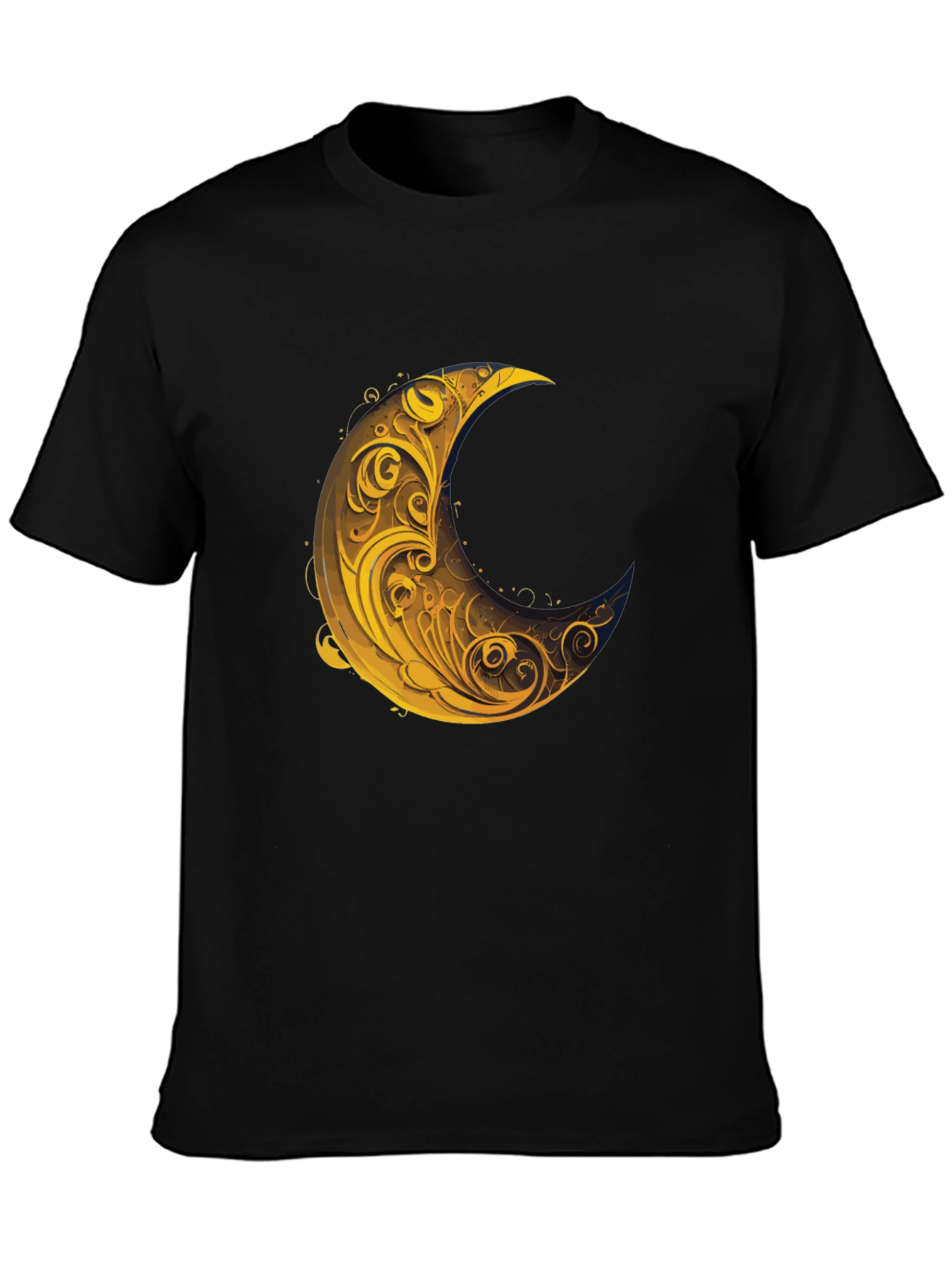Crescent Moon Graphic Tee - Stylish Black T-Shirt