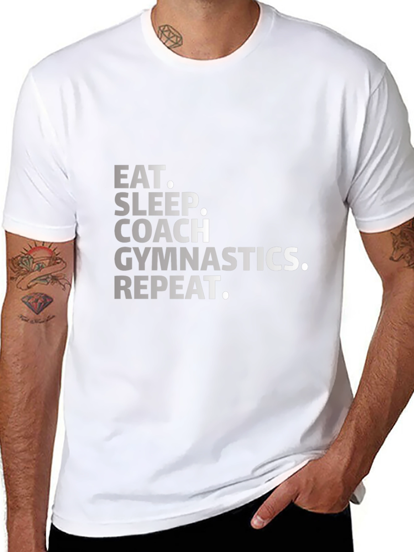 Eat Sleep Coach Gymnastics Repeat Graphic Tee