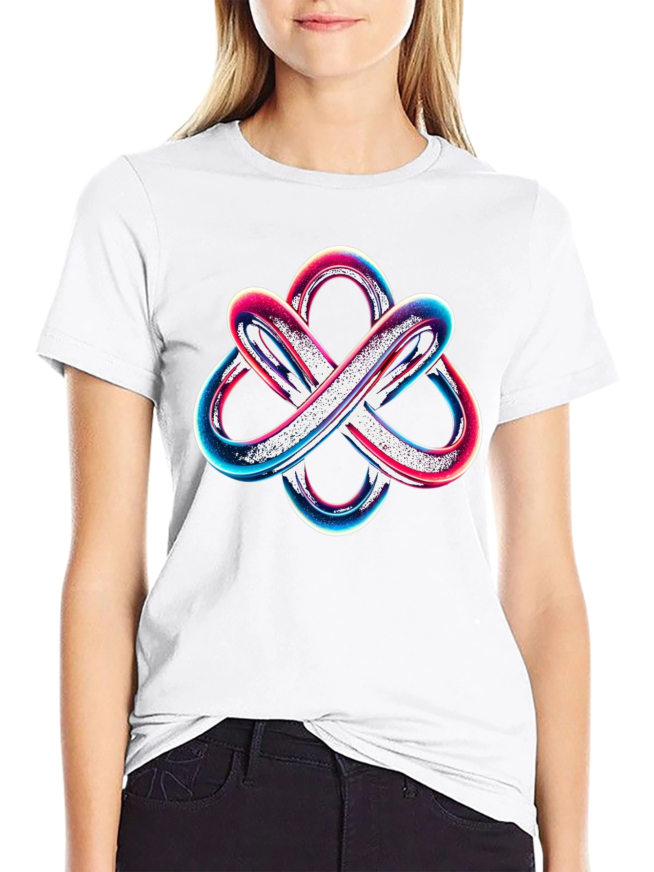 Abstract Knot Graphic Tee - Modern Style