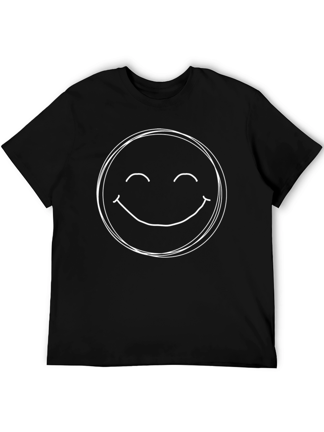 Happy Face Graphic Tee - Mens Casual Comfort