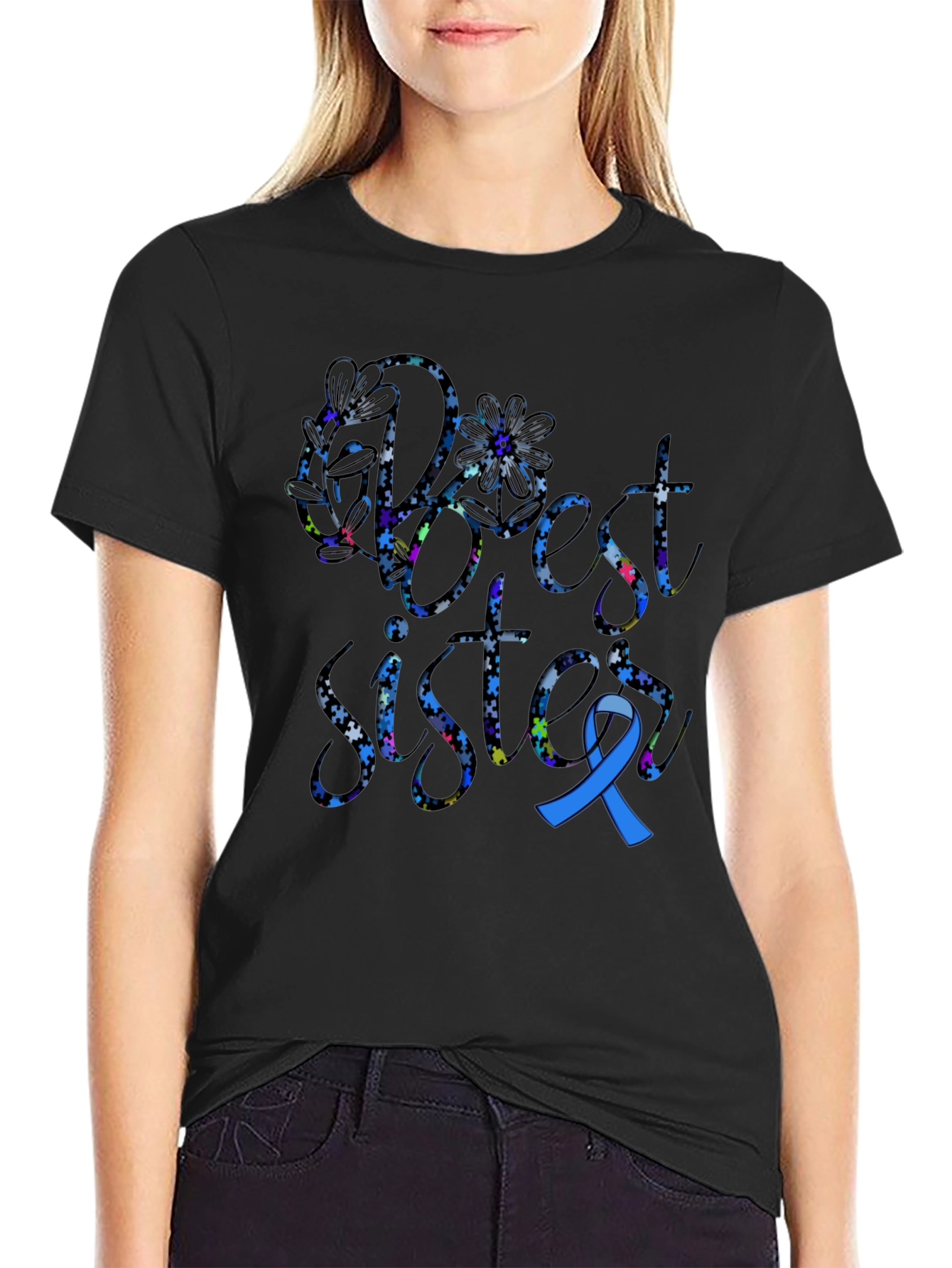 Best Sister Autism Awareness T-Shirt