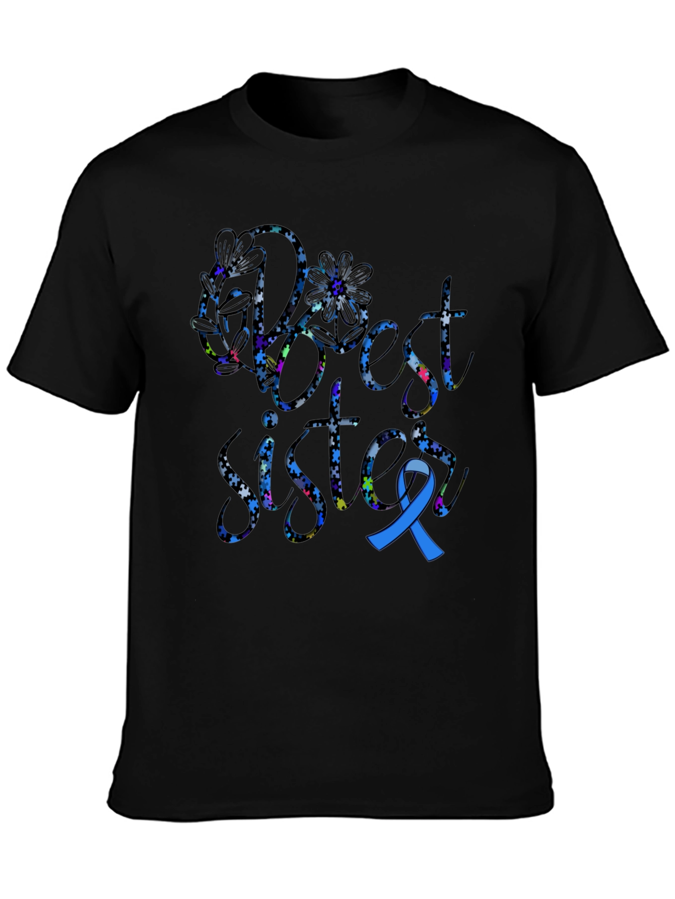 Best Sister Autism Awareness T-Shirt