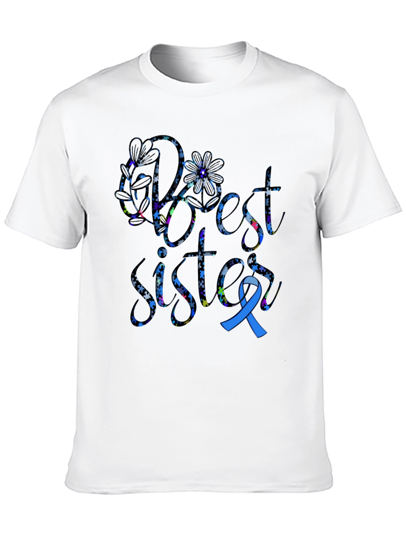 Best Sister Autism Awareness T-Shirt