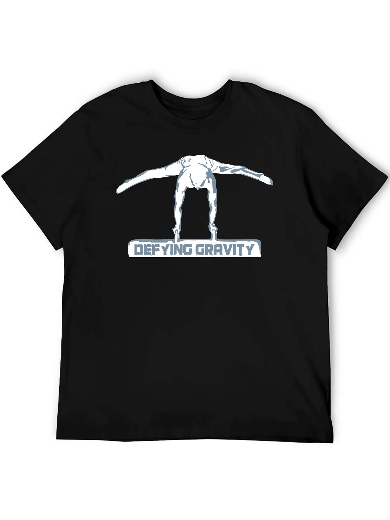 Defying Gravity Gymnastics Tee - Black Cotton T-Shirt