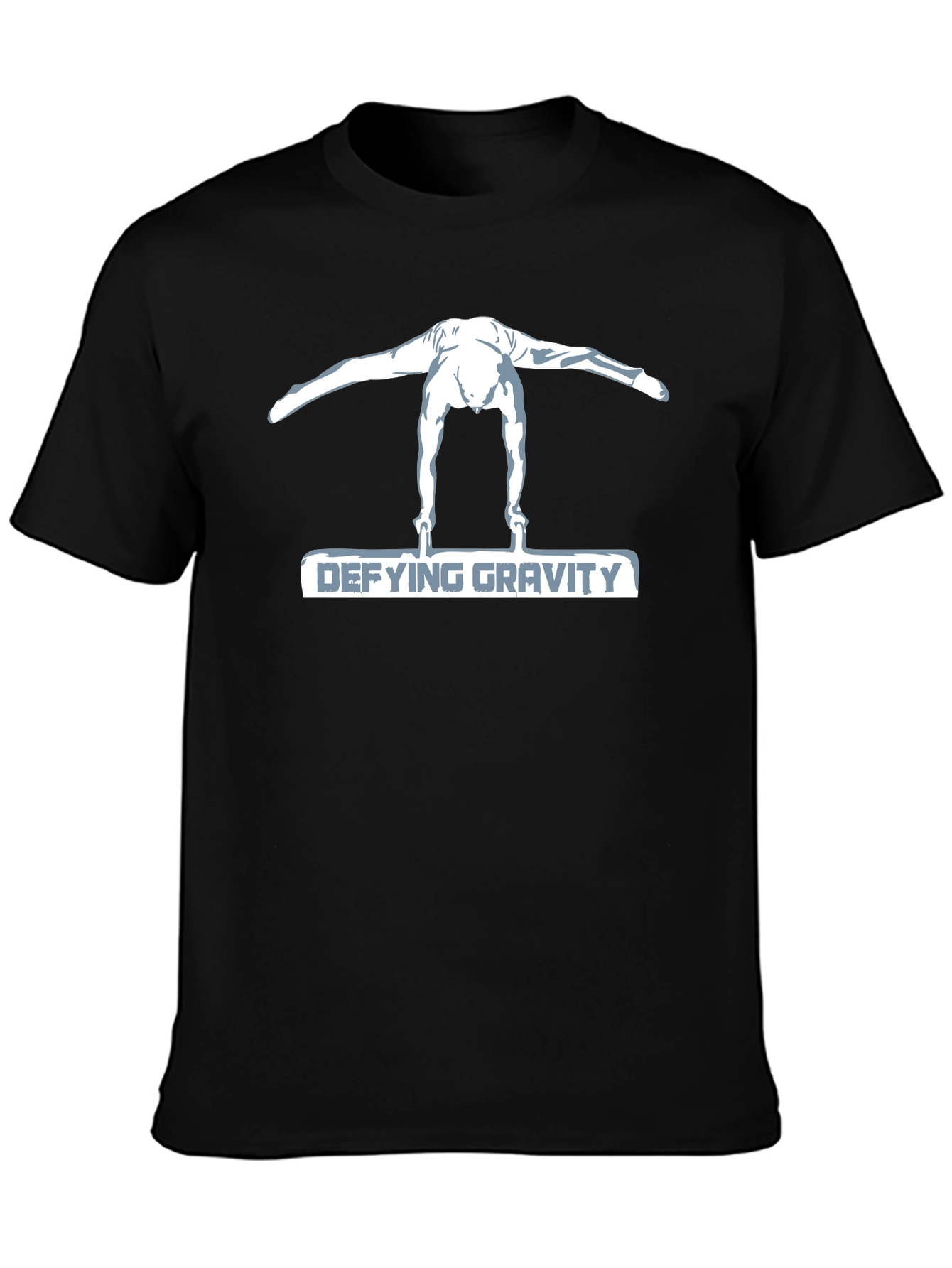 Defying Gravity Gymnastics Tee - Black Cotton T-Shirt