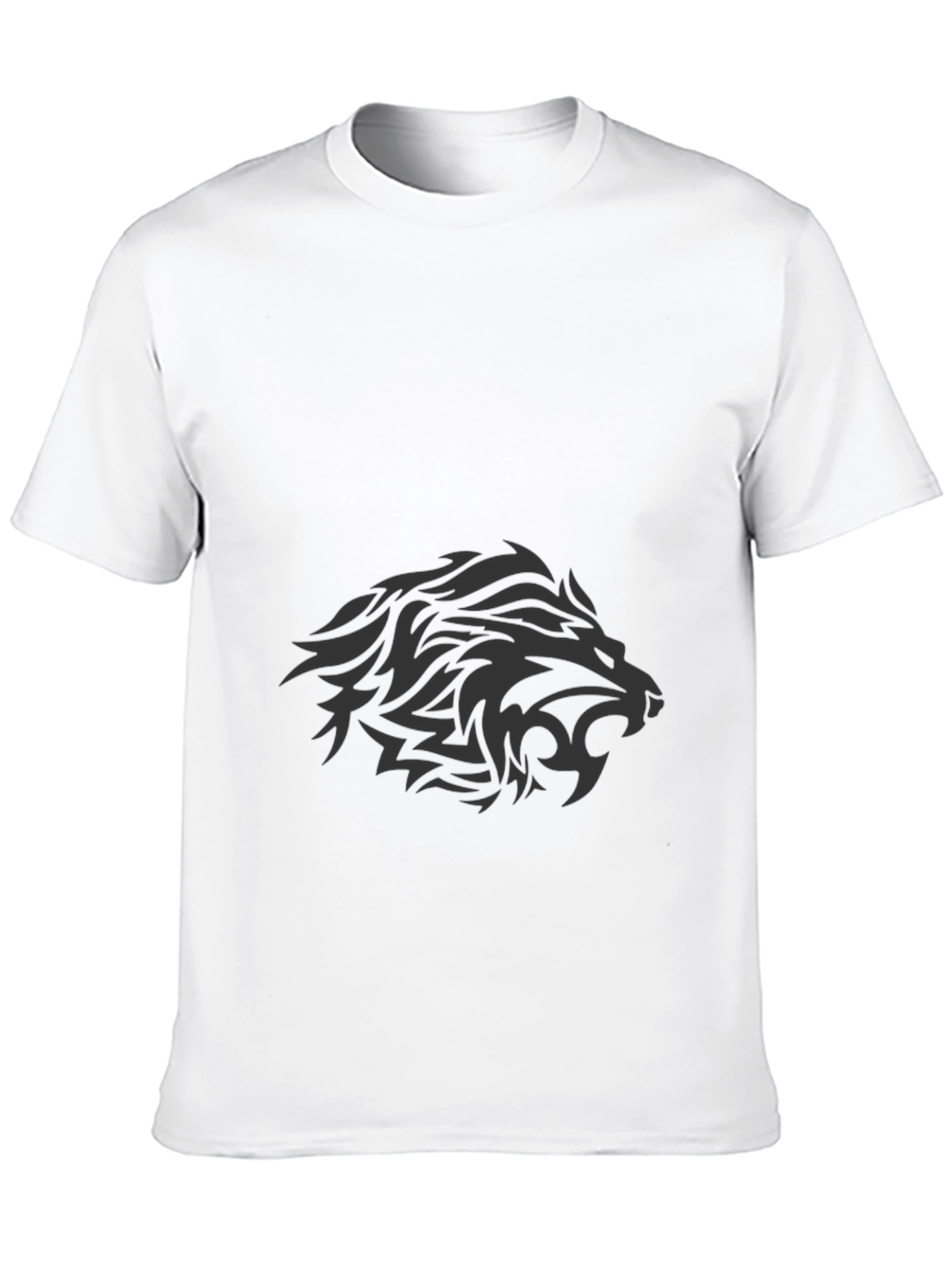 Mens Black Lion Graphic Tee - Stylish Casual Wear
