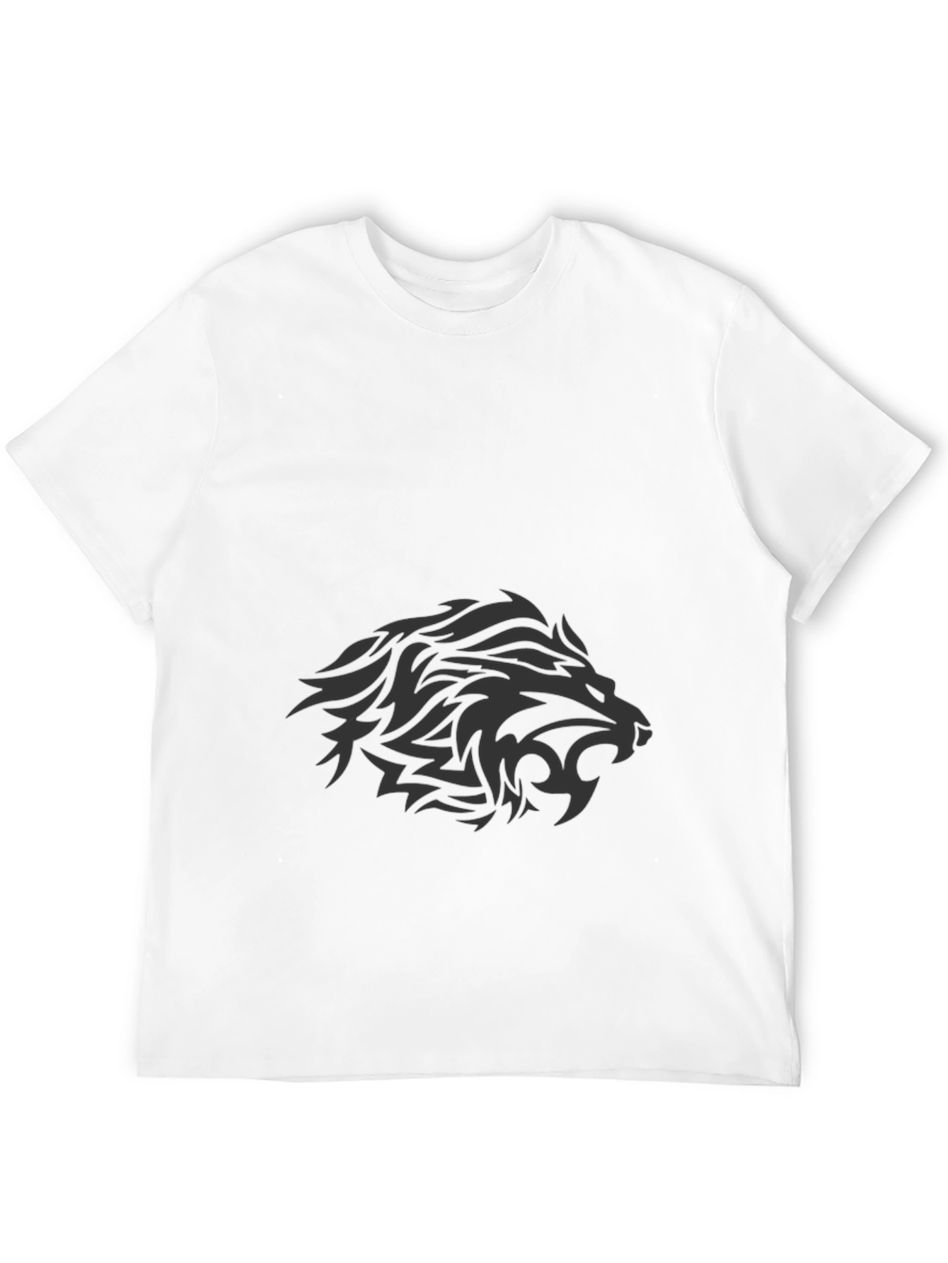 Mens Black Lion Graphic Tee - Stylish Casual Wear