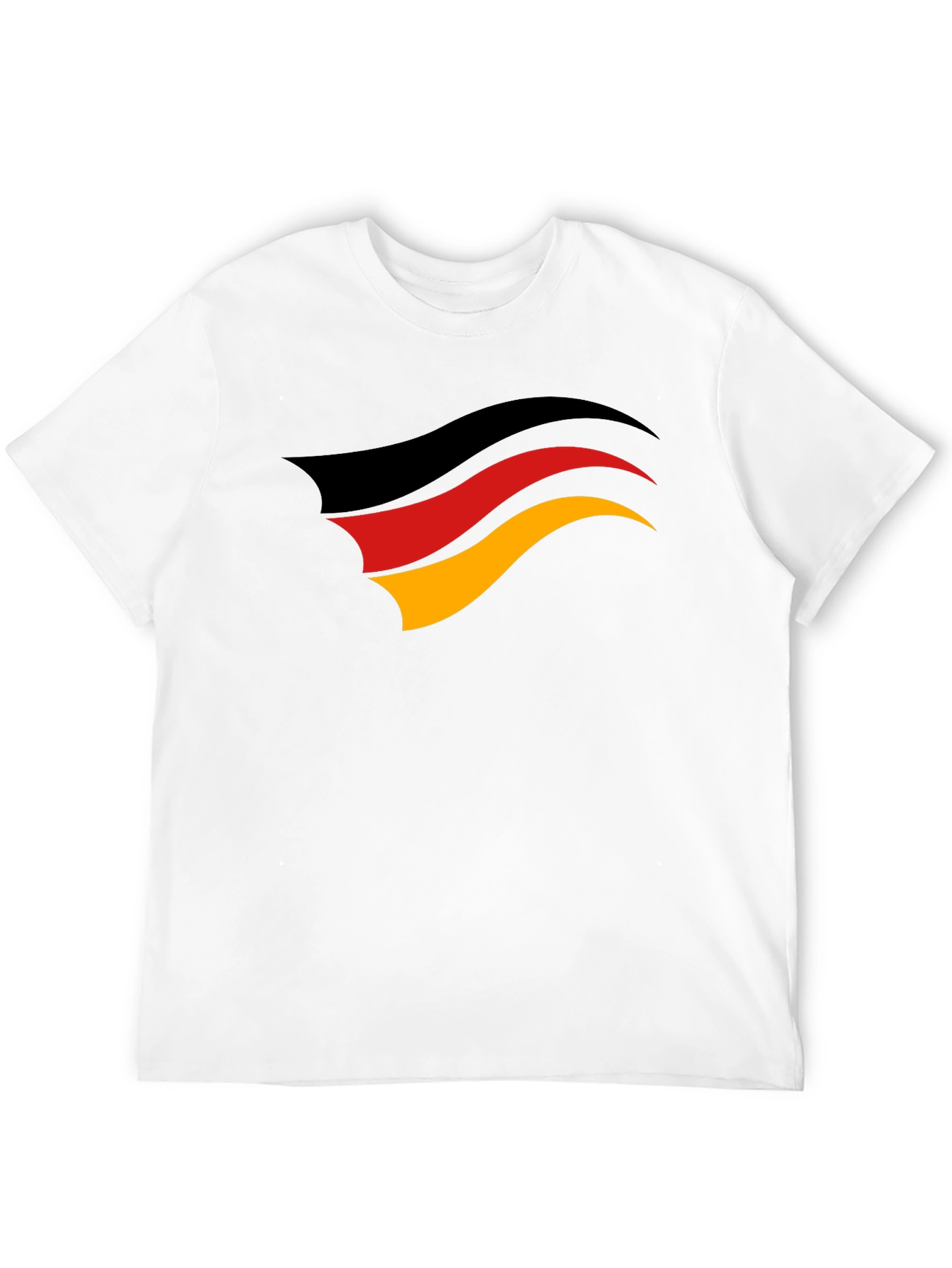 Germany Flag Graphic Tee - Black Cotton T-Shirt