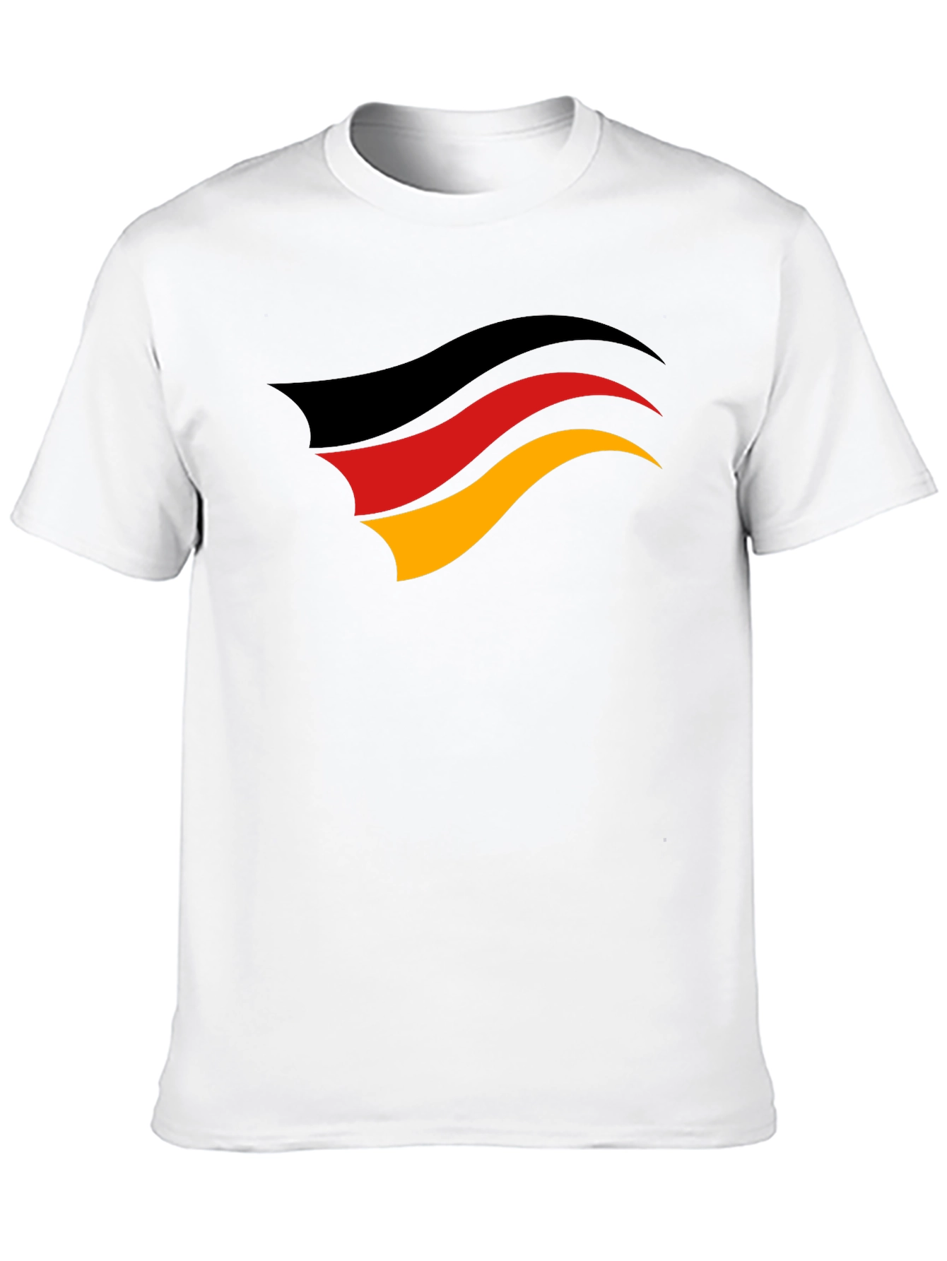Germany Flag Graphic Tee - Black Cotton T-Shirt