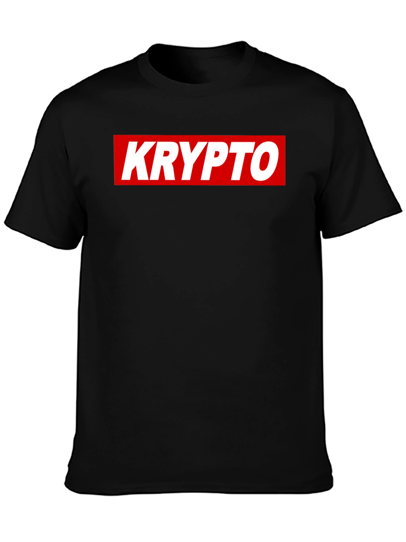 KRYPTO Graphic Tee - Stylish Black Cotton Blend T-Shirt