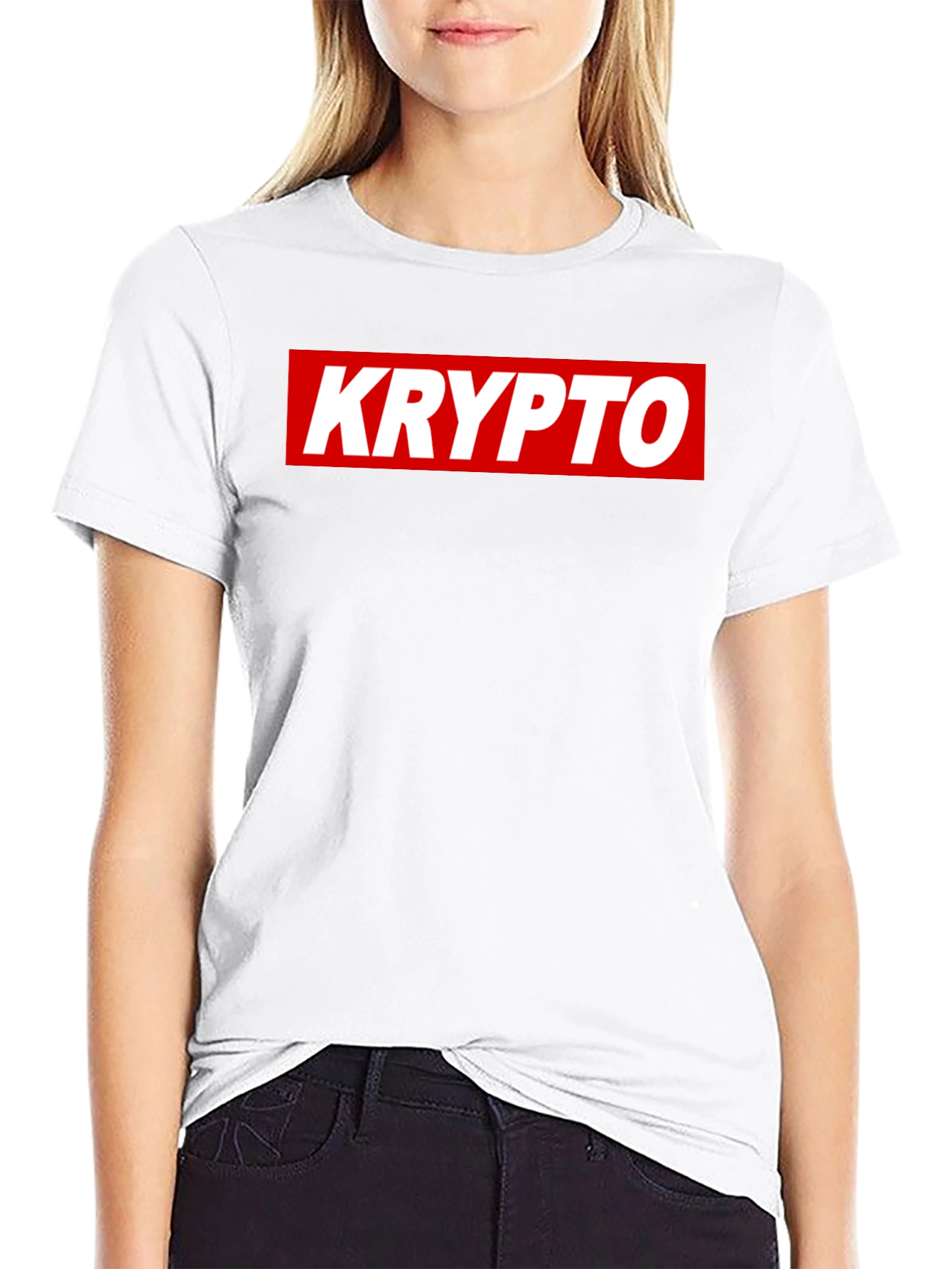 KRYPTO Graphic Tee - Stylish Black Cotton Blend T-Shirt
