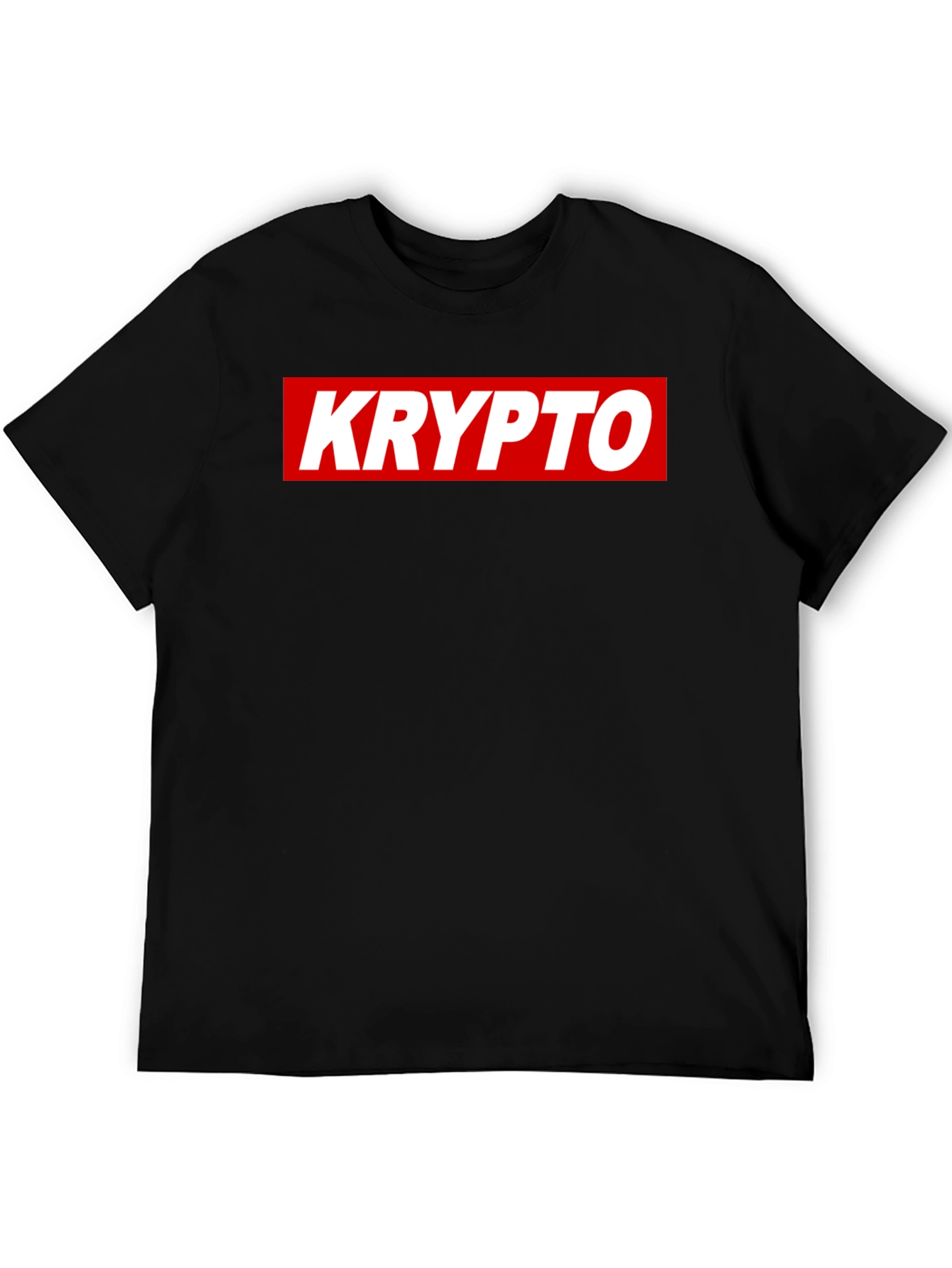 KRYPTO Graphic Tee - Stylish Black Cotton Blend T-Shirt
