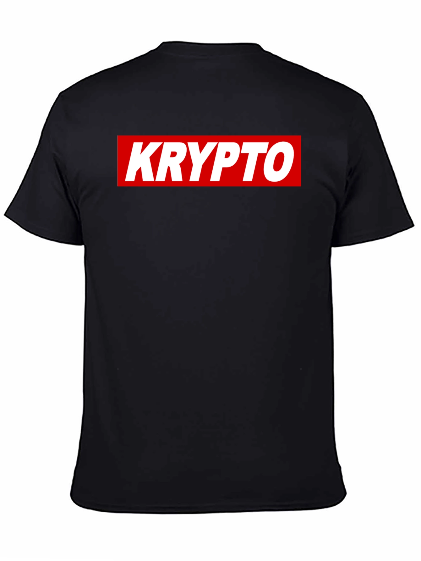 KRYPTO Graphic Tee - Stylish Black Cotton Blend T-Shirt