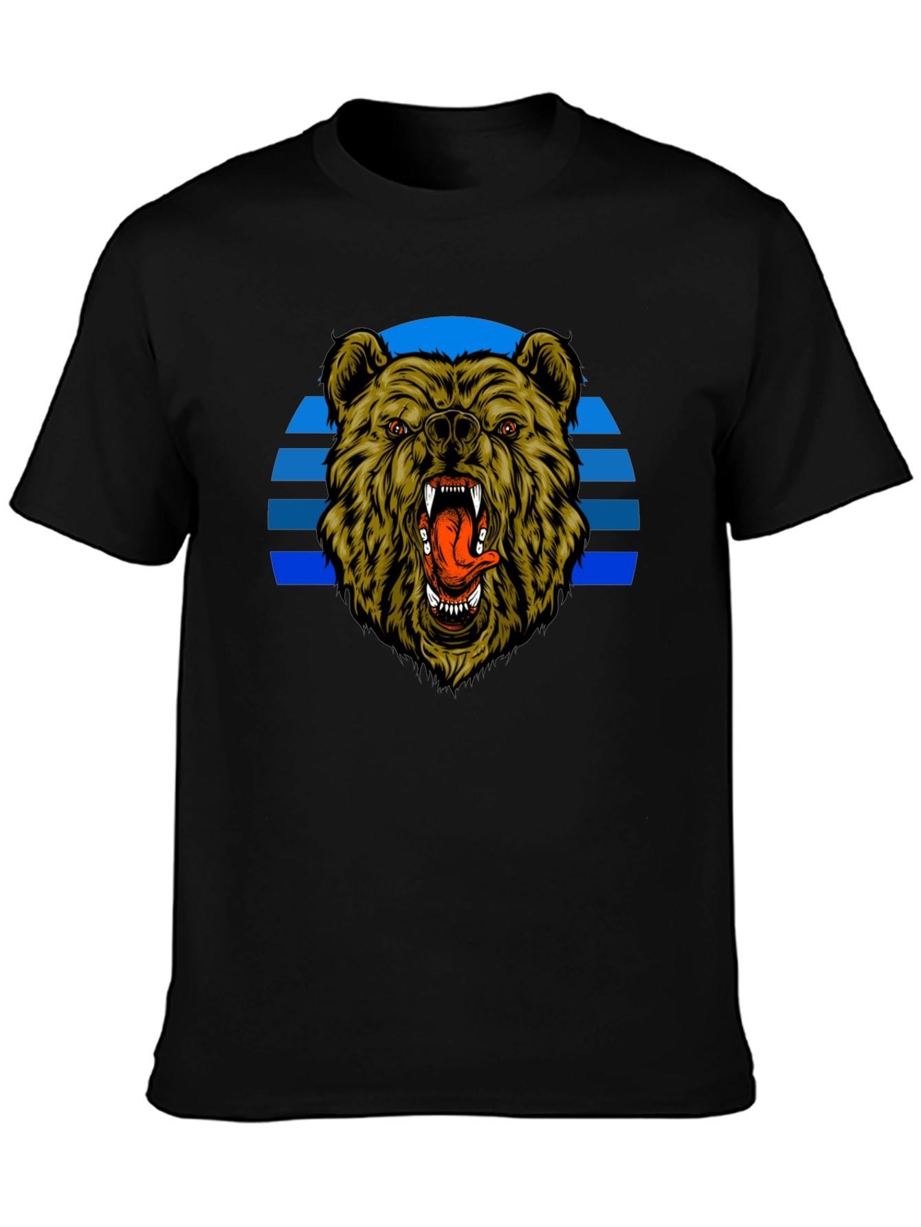 Grizzly Bear Graphic Black T-Shirt