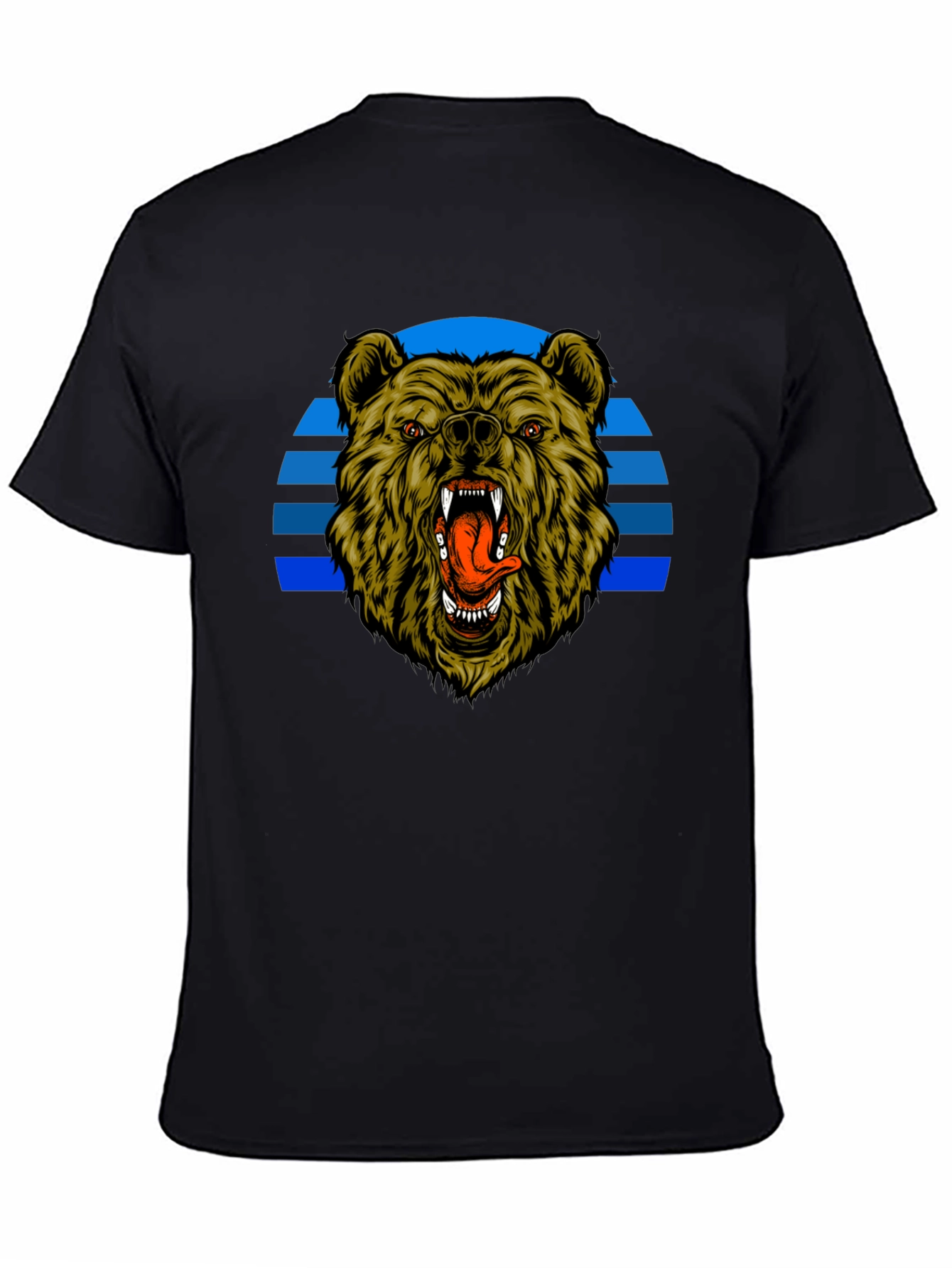 Grizzly Bear Graphic Black T-Shirt