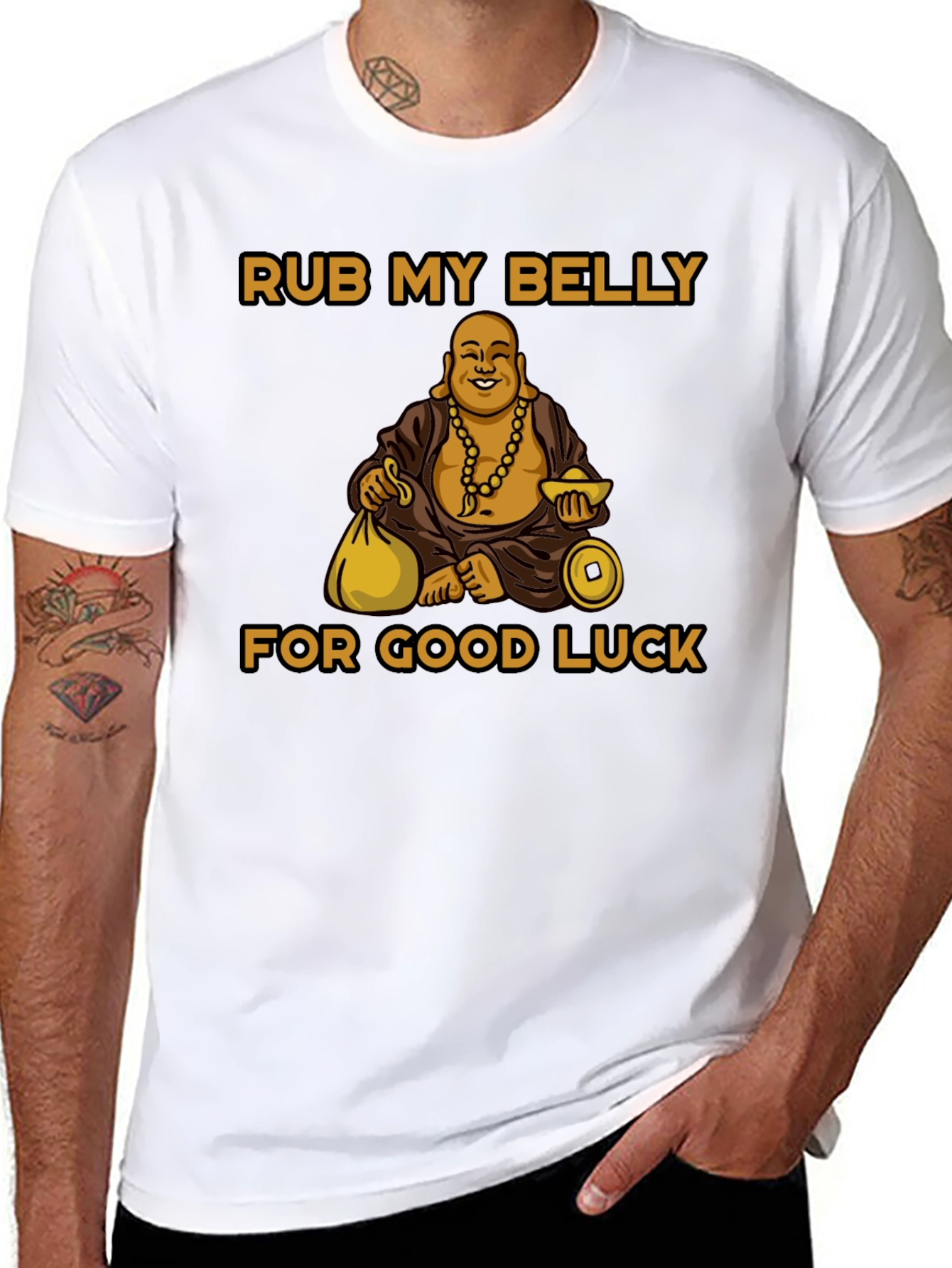 Rub My Belly for Good Luck T-Shirt