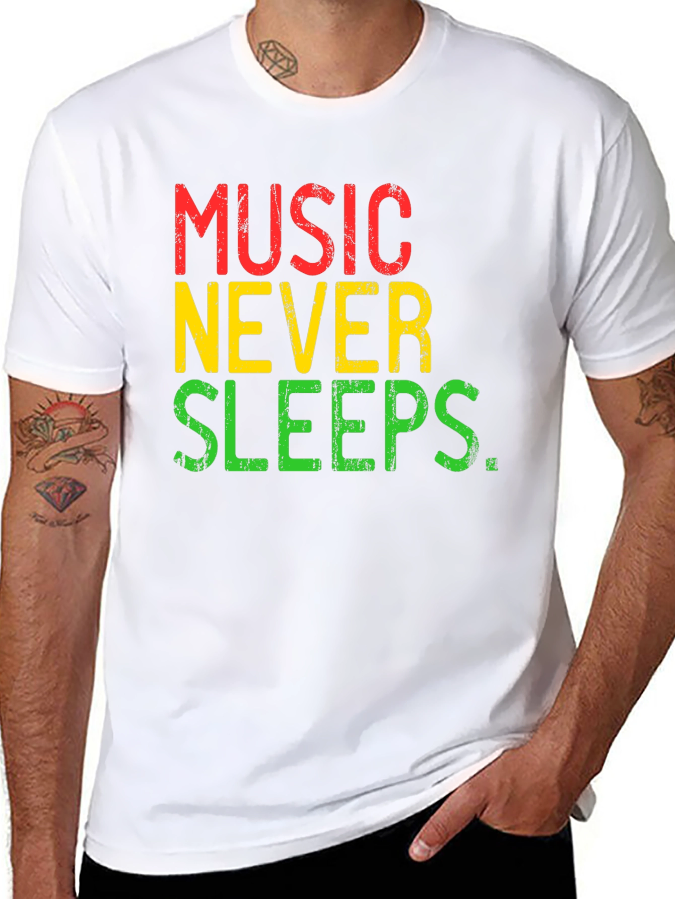 Music Never Sleeps Graphic T-Shirt