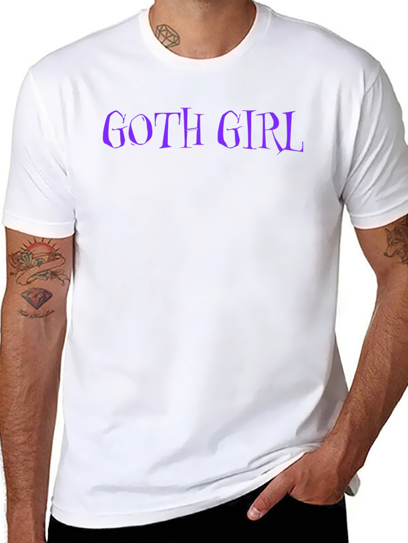 Goth Girl T-Shirt - Black Tee with Purple Text