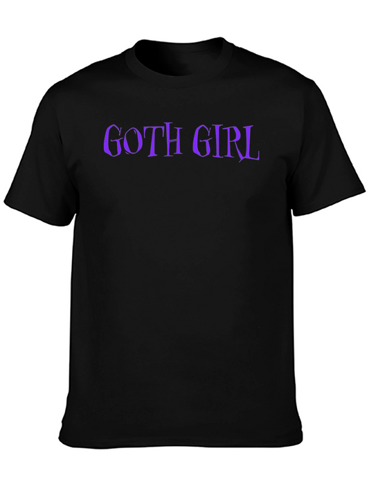 Goth Girl T-Shirt - Black Tee with Purple Text
