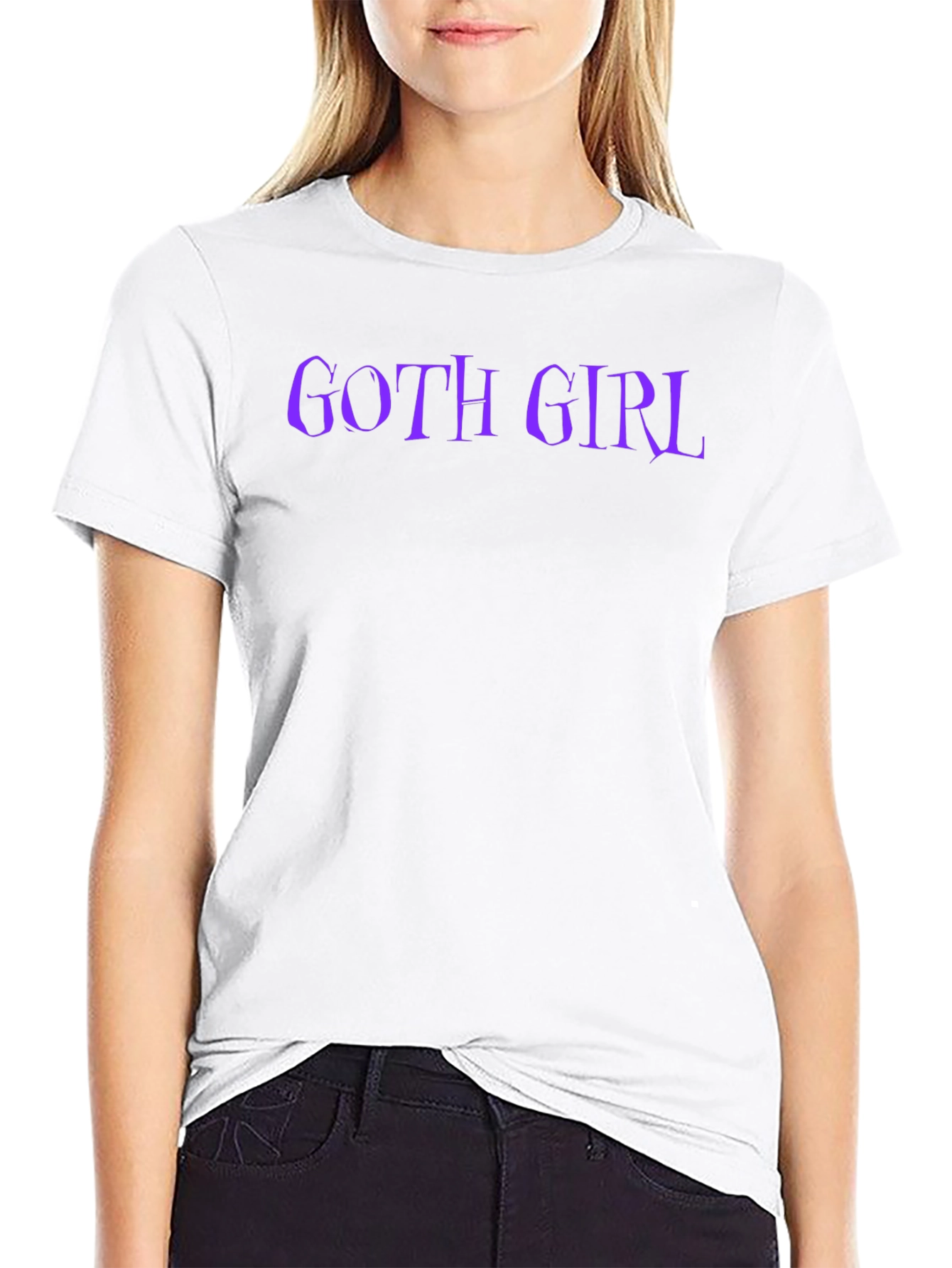 Goth Girl T-Shirt - Black Tee with Purple Text