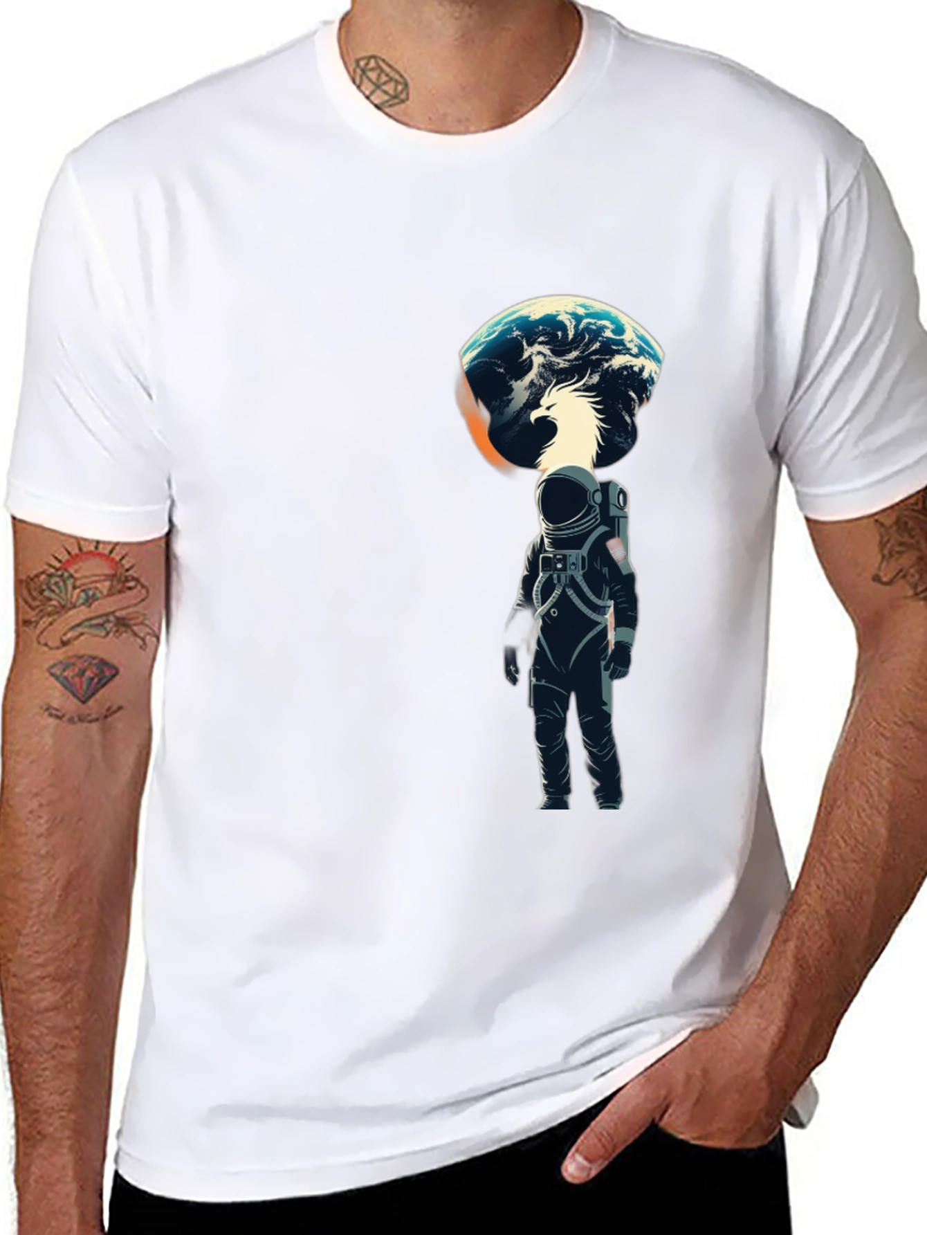 Astronaut & Phoenix Earth Graphic Tee