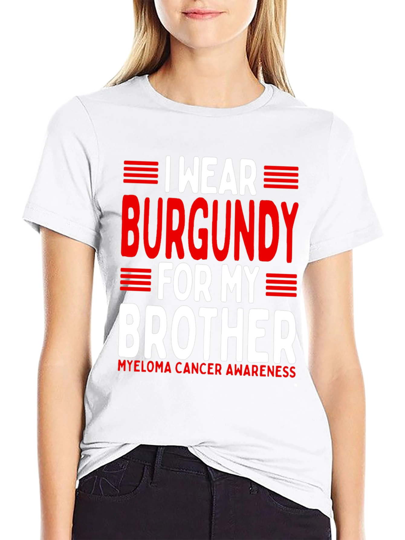 Burgundy Brother Awareness T-Shirt