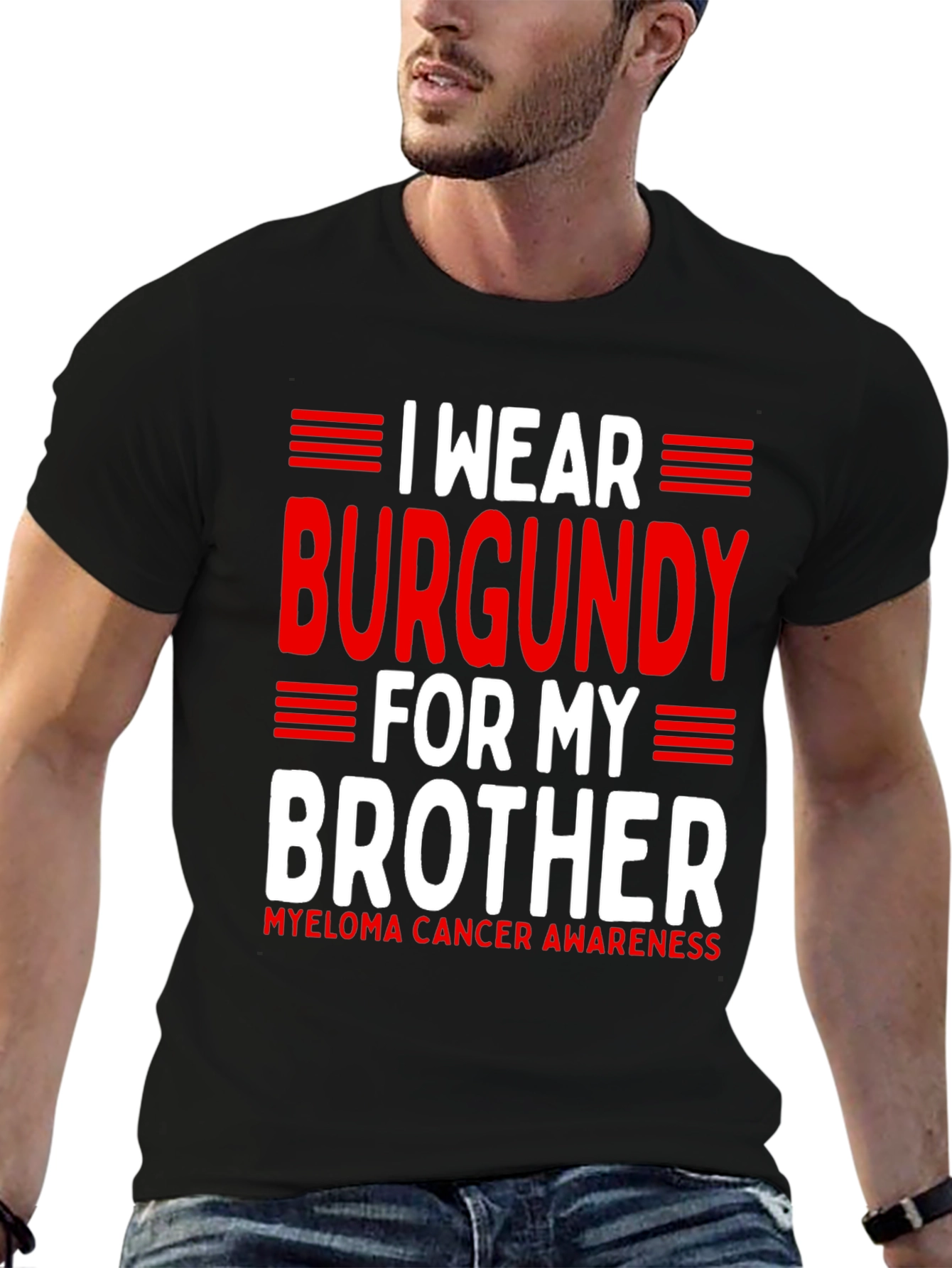 Burgundy Brother Awareness T-Shirt