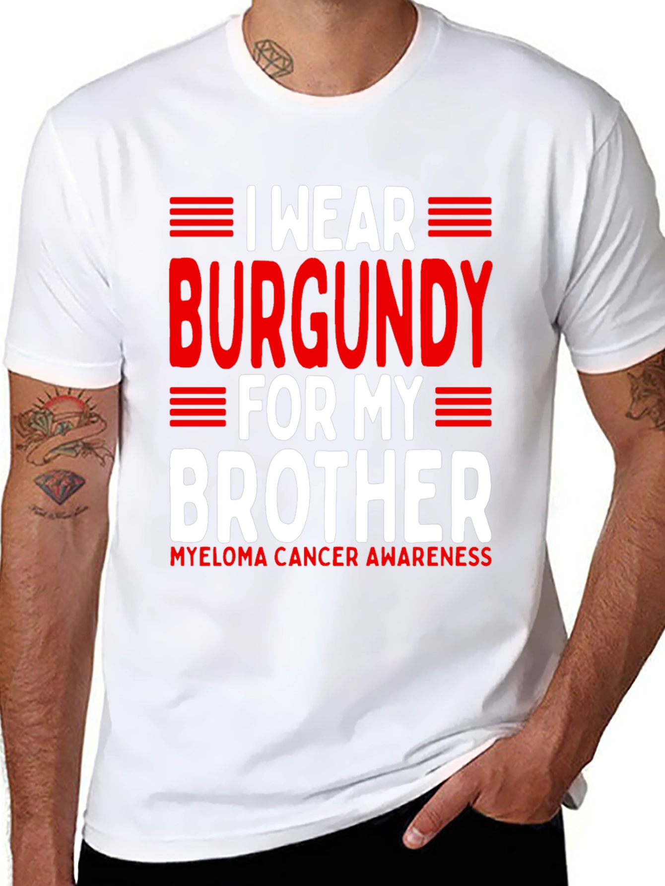Burgundy Brother Awareness T-Shirt
