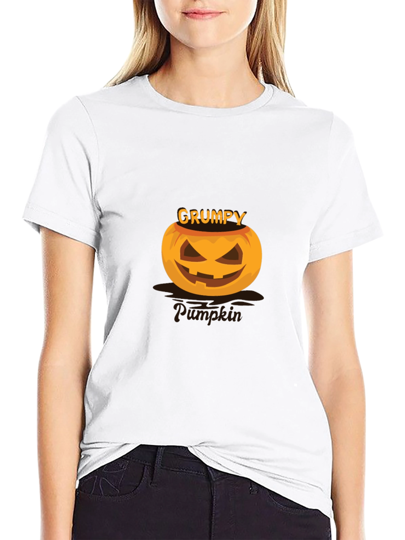 Grumpy Pumpkin Halloween T-Shirt