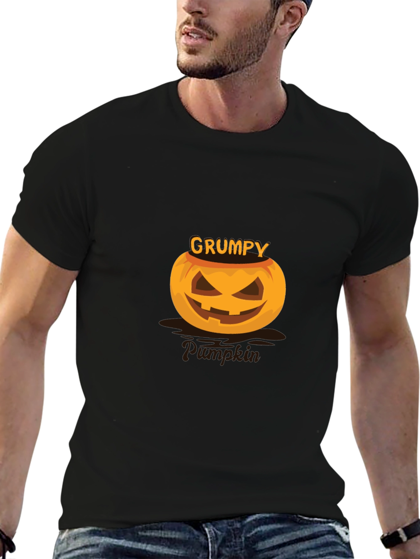 Grumpy Pumpkin Halloween T-Shirt