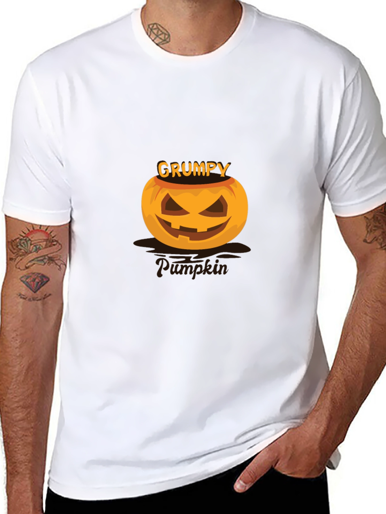 Grumpy Pumpkin Halloween T-Shirt
