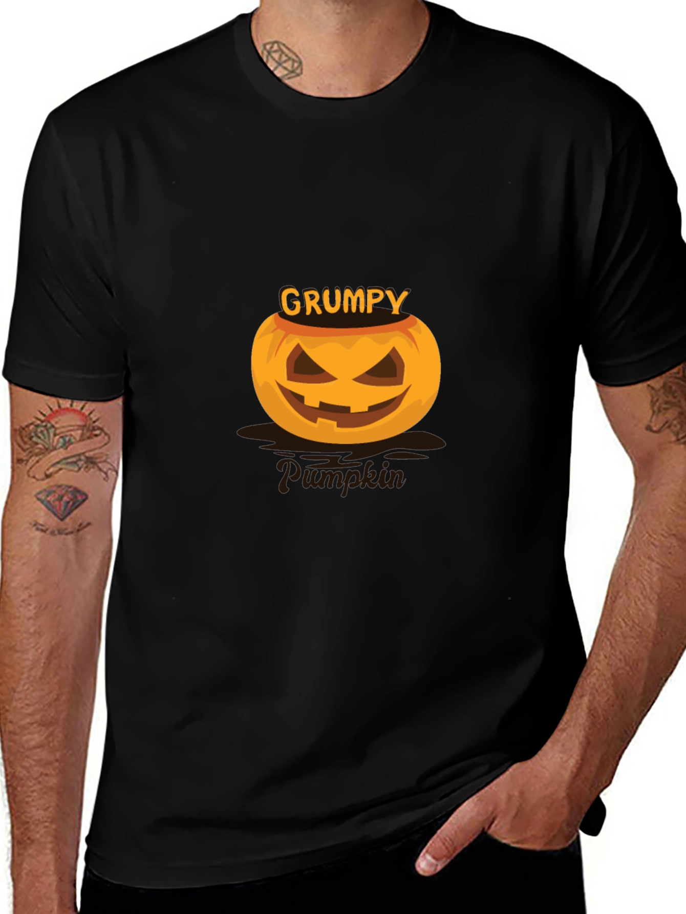 Grumpy Pumpkin Halloween T-Shirt