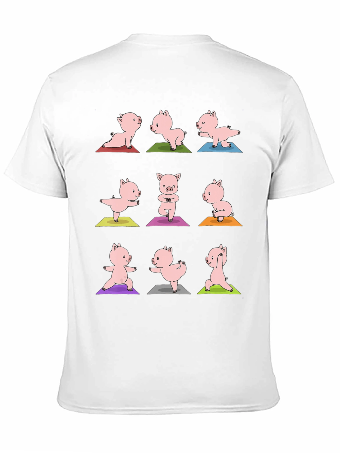 Yoga Pig T-Shirt - Black Cotton Graphic Tee