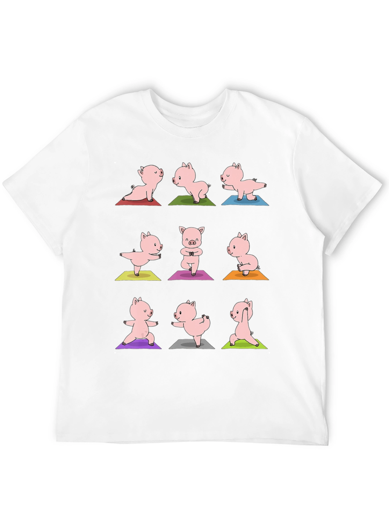 Yoga Pig T-Shirt - Black Cotton Graphic Tee